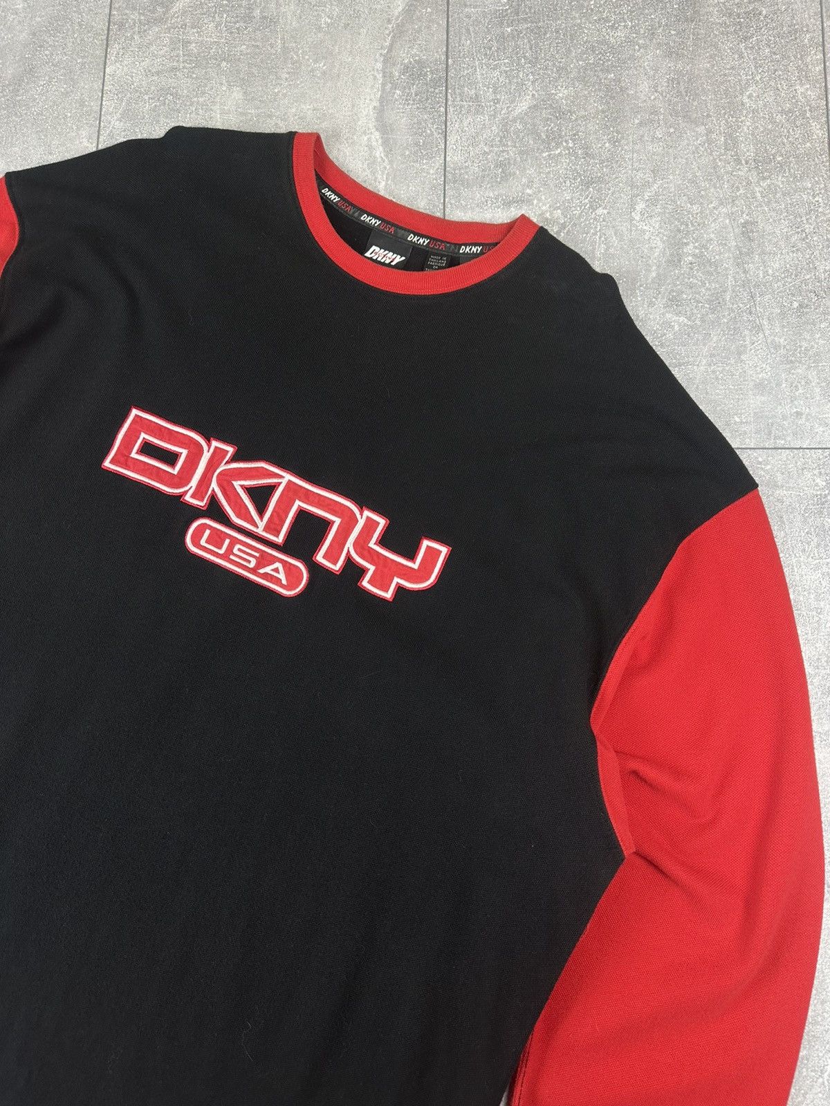 DKNY DKNY Vintage Retro Black/Red Long sleeve Size US L / EU 52-54 / 3 - 2 Thumbnail