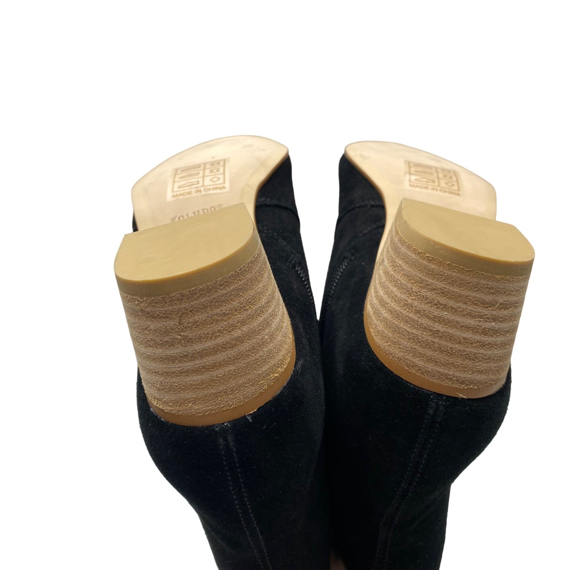Soludos Soludos Lola Black Suede Leather Almond Toe Ankle Booties Wo Size US 8 / IT 38 - 9 Thumbnail