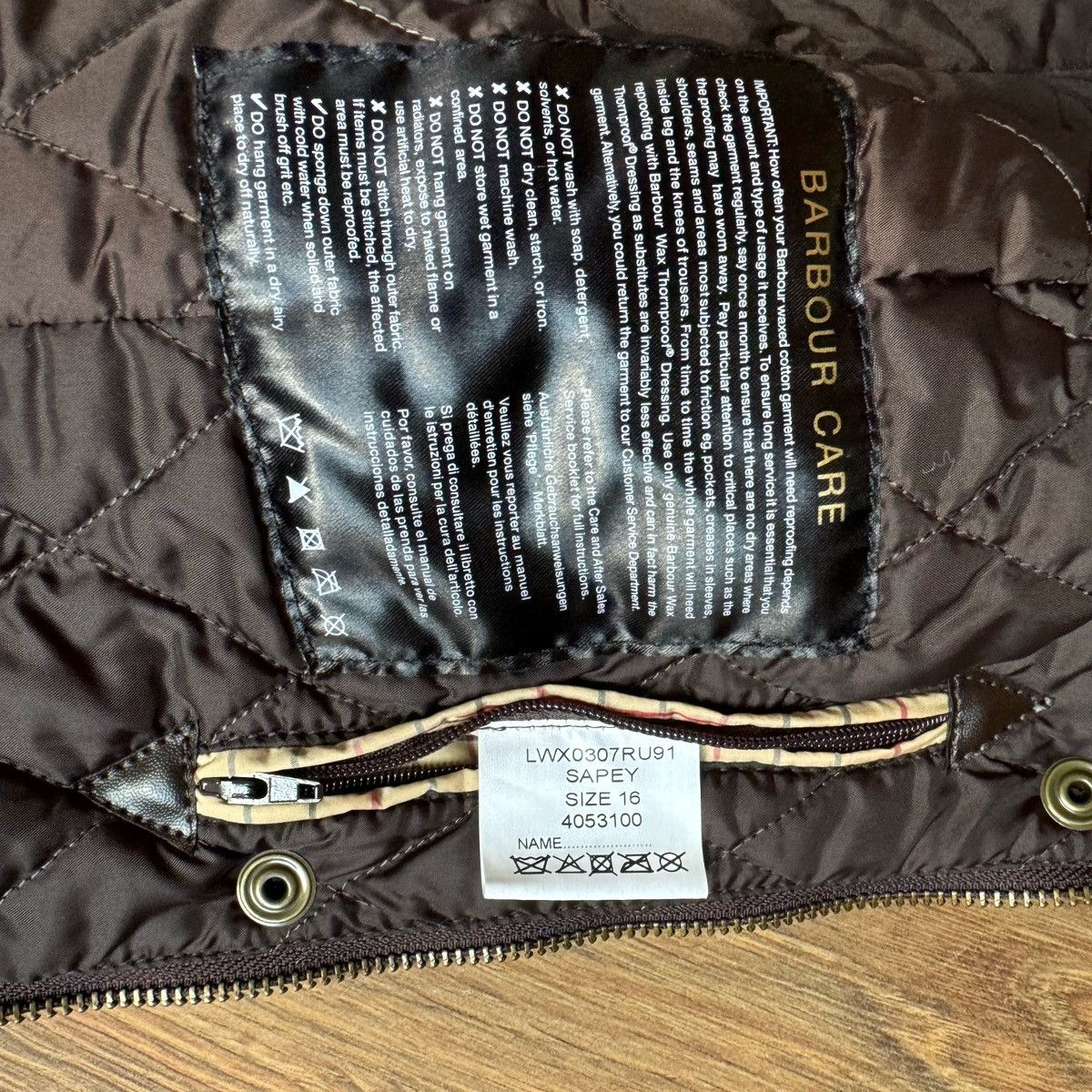 Barbour Barbour Saley Waxed Wax Jacket Women’s Uk 16/Usa 12 Brown Size XL / US 12-14 / IT 48-50 - 8 Thumbnail