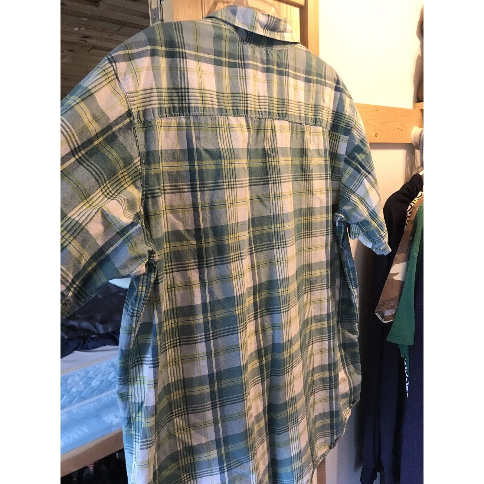 Columbia Columbia Men’s XL Blue Green Plaid SS Button Up Cotton Shirt Size US XL / EU 56 / 4 - 10 Thumbnail