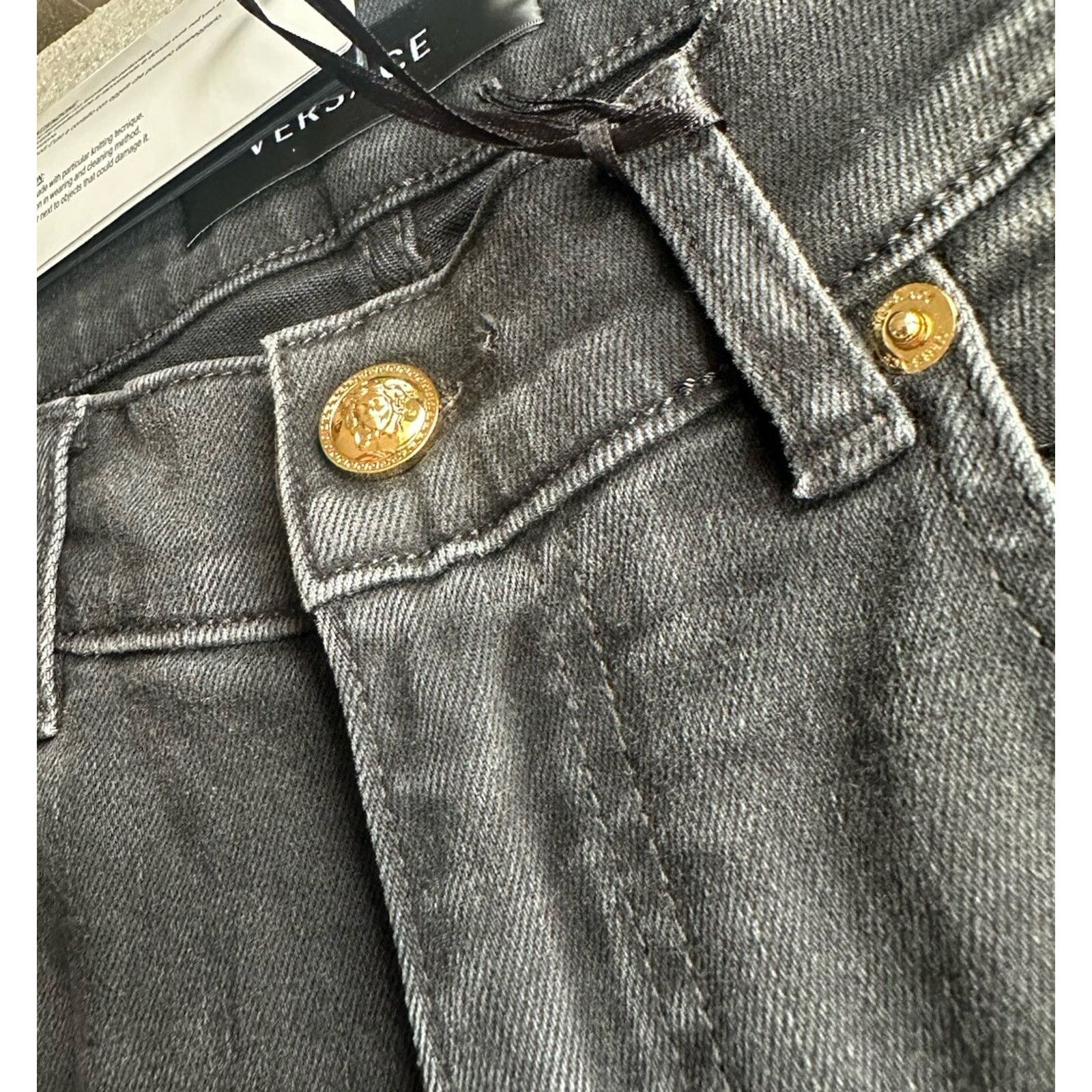 Versace Versace Men’s Denim Stretch Black Jeans Size 32 US 1011835 Size US 32 / EU 48 - 8 Thumbnail
