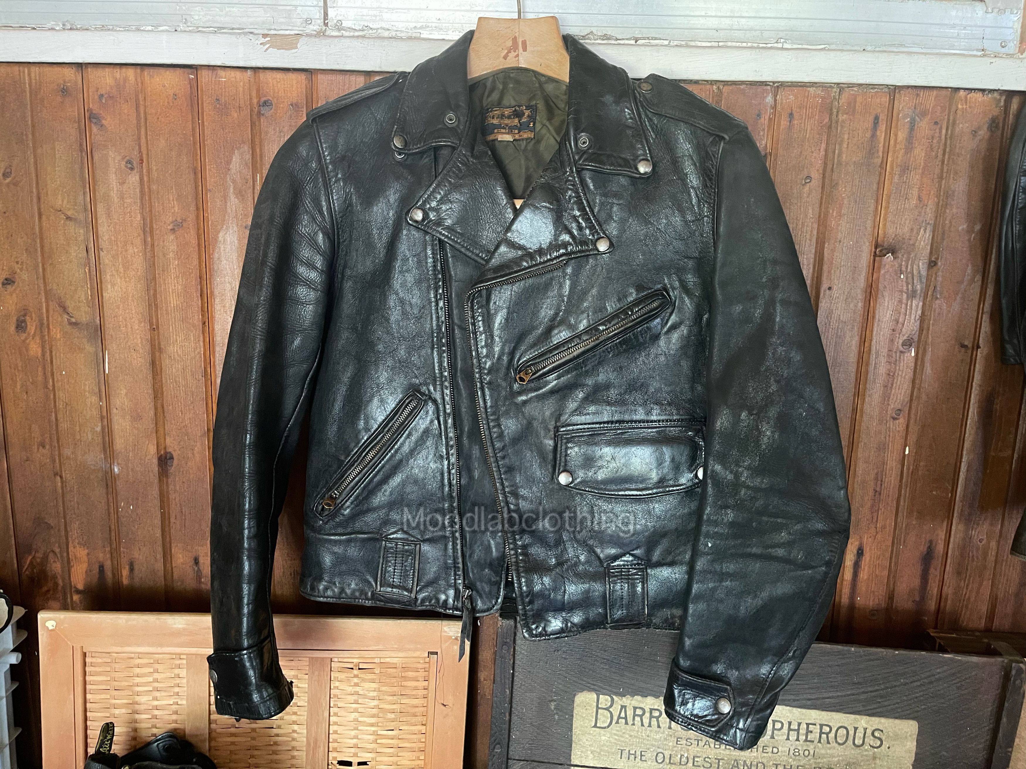 Vintage 50s Horsehide Allstate Buco Leather Jacket Moto Biker 42 Grailed