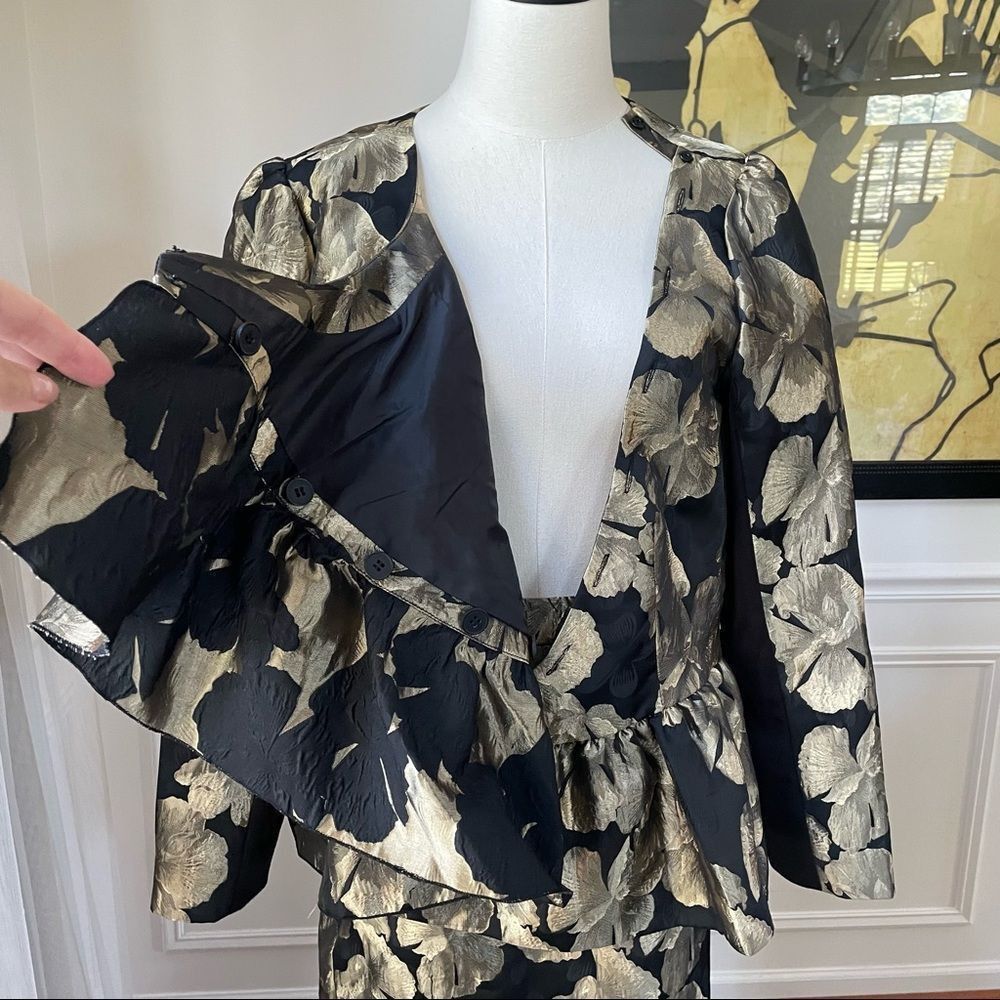 Other Ashro Larhonda Wardrober 3 Pc Peplum Jacket Skirt Pants Gold Size XL / US 12-14 / IT 48-50 - 5 Thumbnail