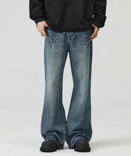 VIBE American street lightning cleanfit wide-leg flared jeans Size US 34 / EU 50 - 8 Thumbnail