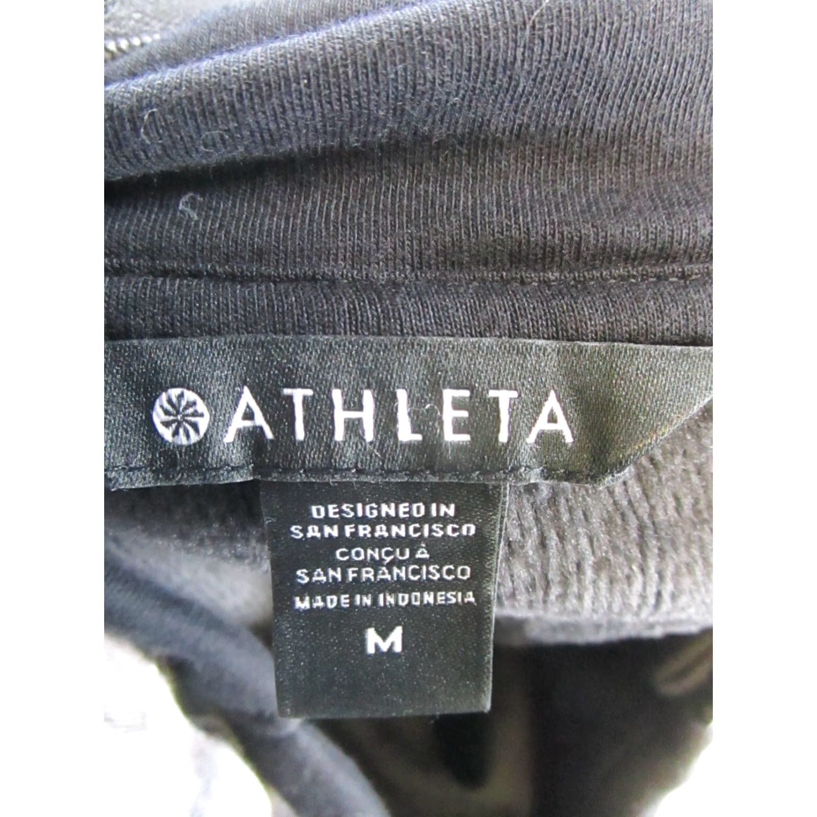 Athleta Athleta Dress Womens M Black Solid Long Sleeve Mock Neck Zip A-Line Sweater Dress Short Dress Casual Party/Cocktail Travel Womens Size M / US 6-8 / IT 42-44 - 3 Thumbnail