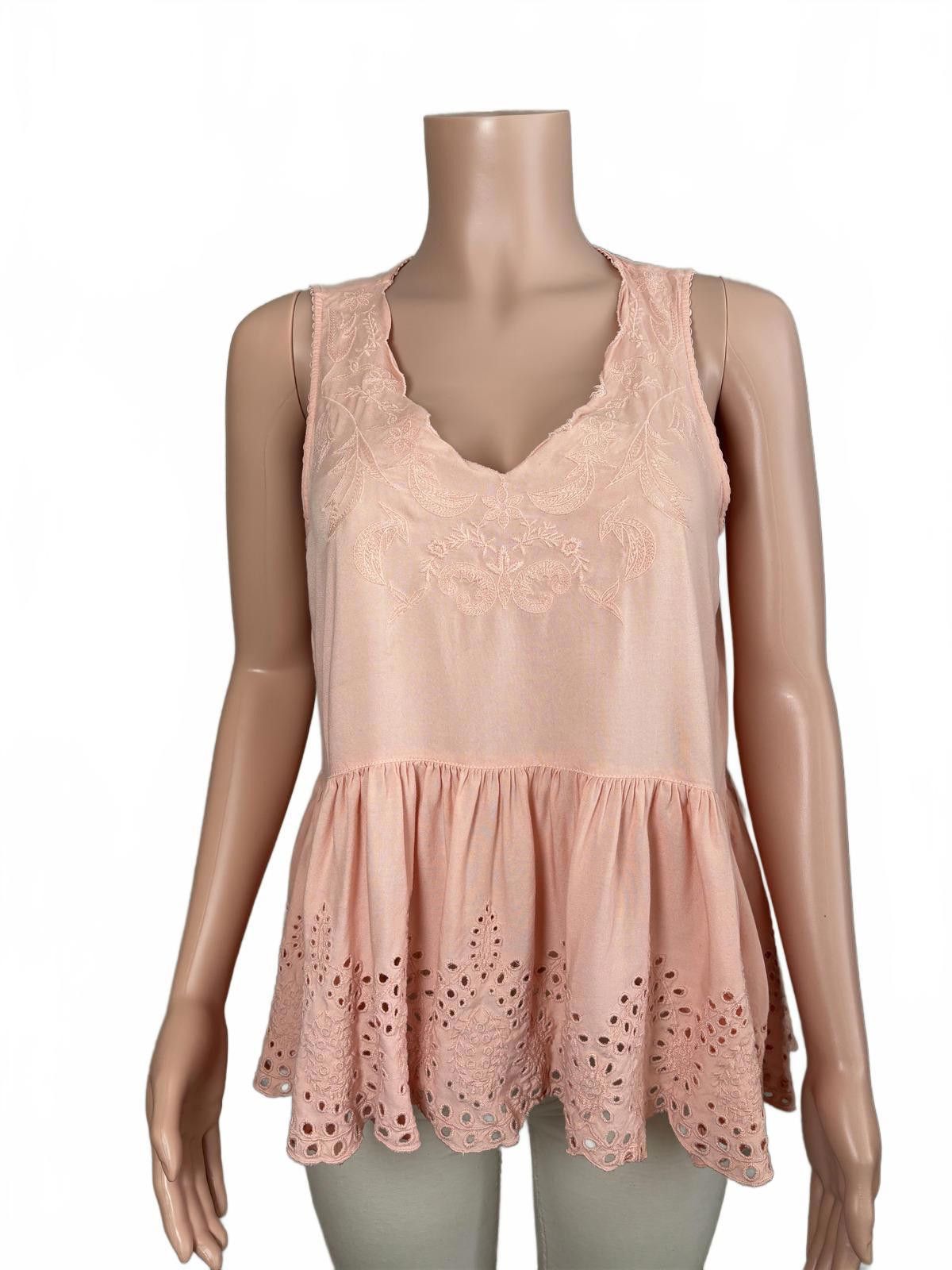 Other True Craft Boho Peach Cottage Core Embroidered Top M Size M / US 6-8 / IT 42-44 - 2 Thumbnail