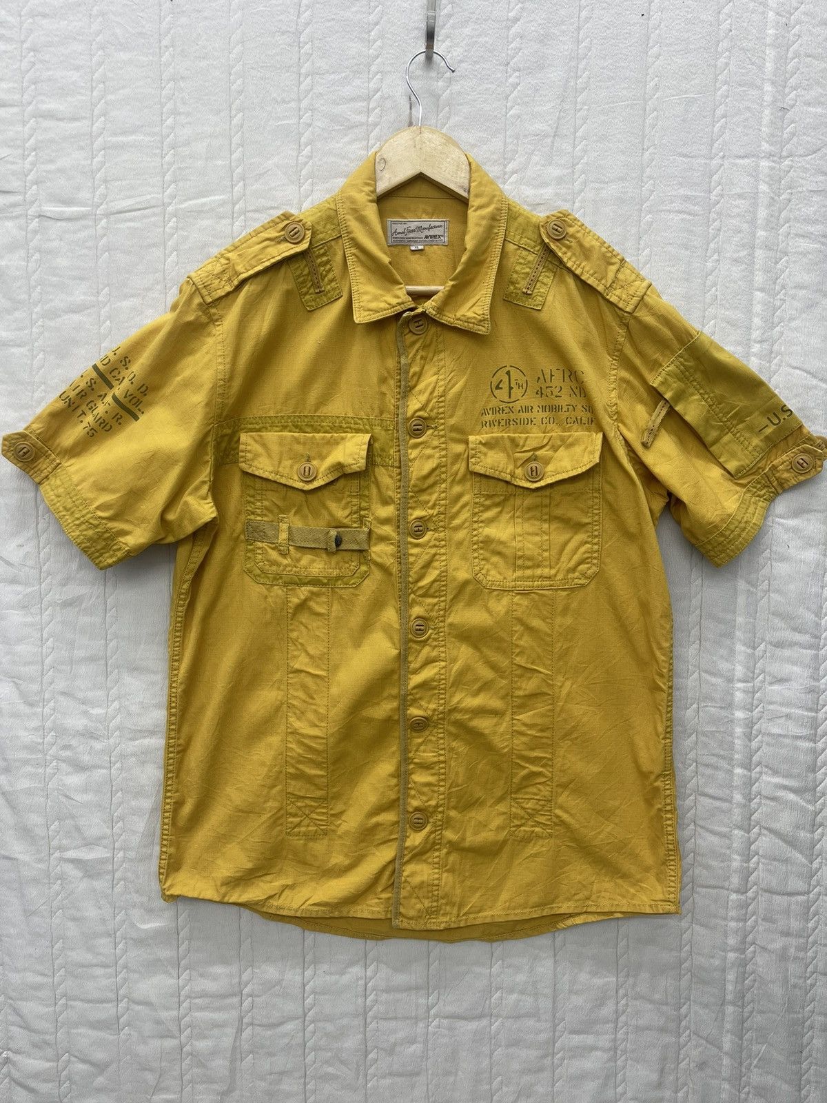 Avirex STEAL🔥4th AFRC 452 ND AIR MOBILTY SQUAD JACKET SHIRT Size US XL / EU 56 / 4 - 1 Thumbnail