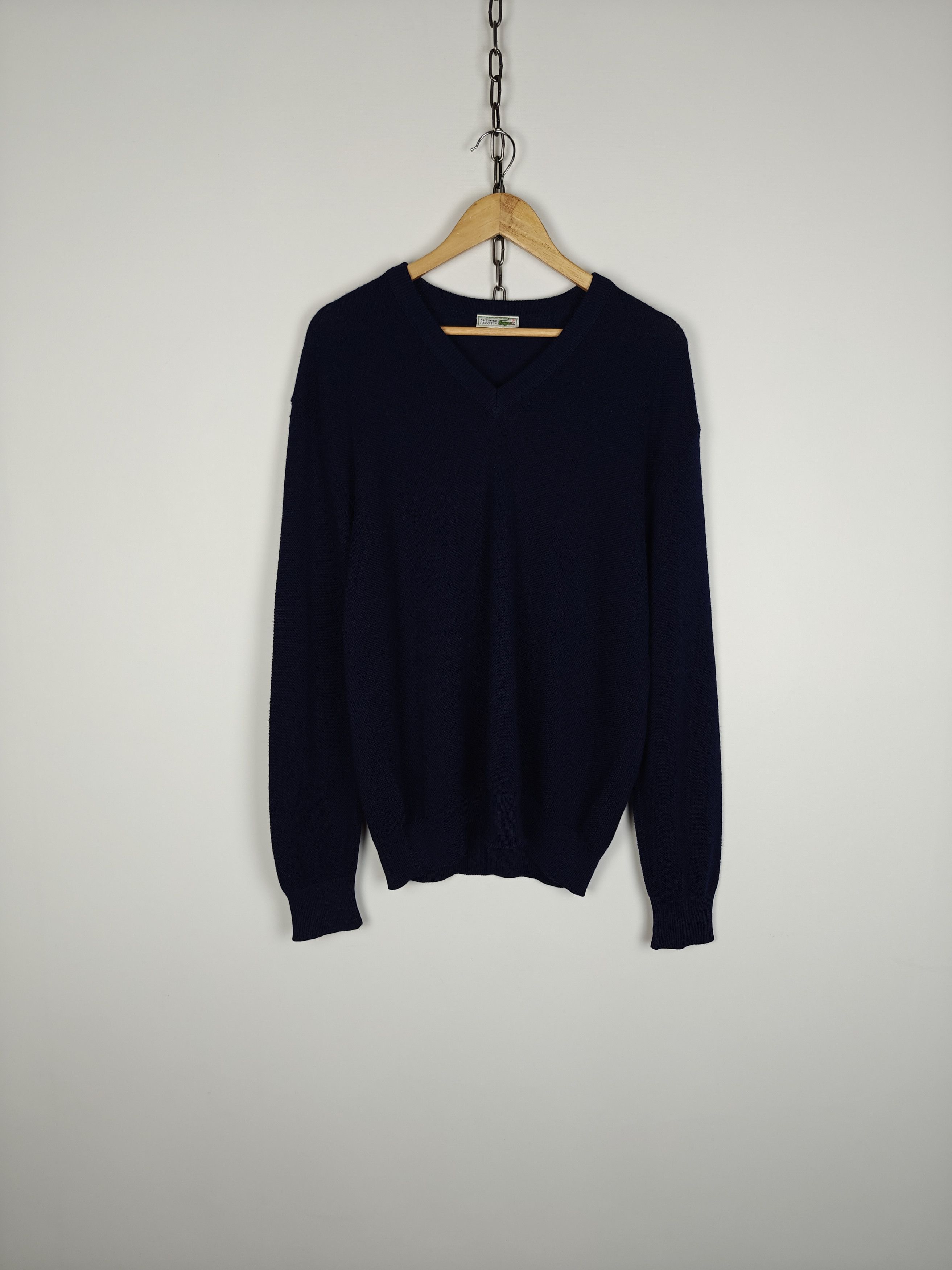 Lacoste Chemise Lacoste VTG Sweater France Pullover Blue XL Size US XL / EU 56 / 4 - 1 Thumbnail