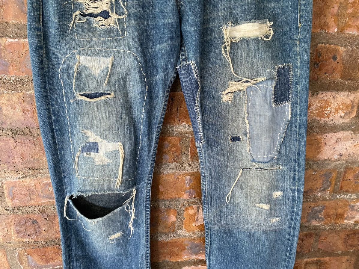 Fadeless 2000s Fadedless Japan patchwork distresses denim Size US 32 / EU 48 - 4 Thumbnail