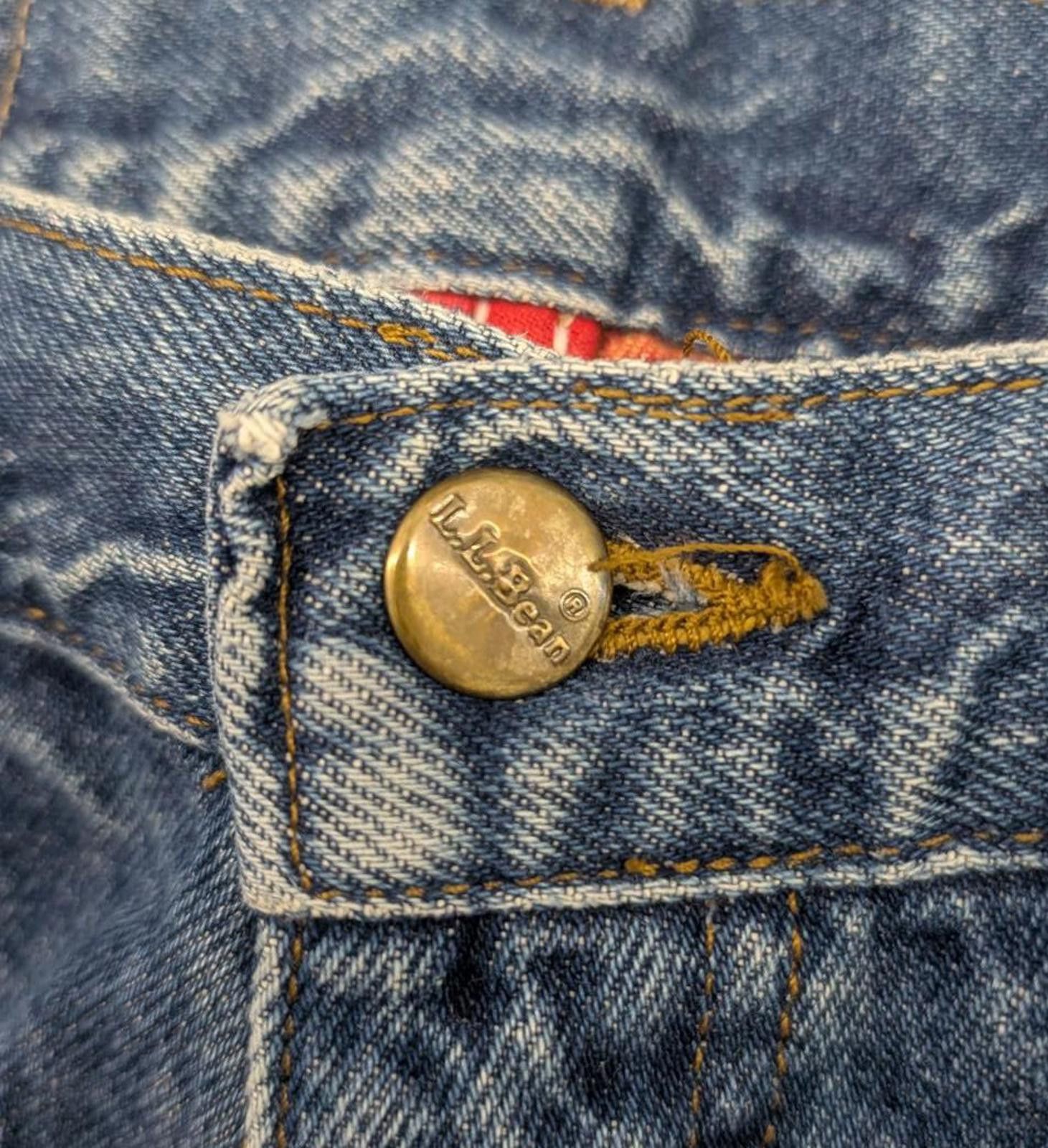 L.L. Bean Vintage 80s L.L. Bean Flannel Lined Made in USA Blue Jeans Size US 28 / EU 44 - 3 Thumbnail