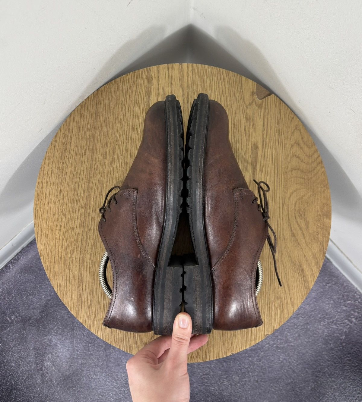 Pantanetti Pantanetti Men’s Italian Brown Leather Derby Shoes Size US 7 / EU 40 - 16 Thumbnail