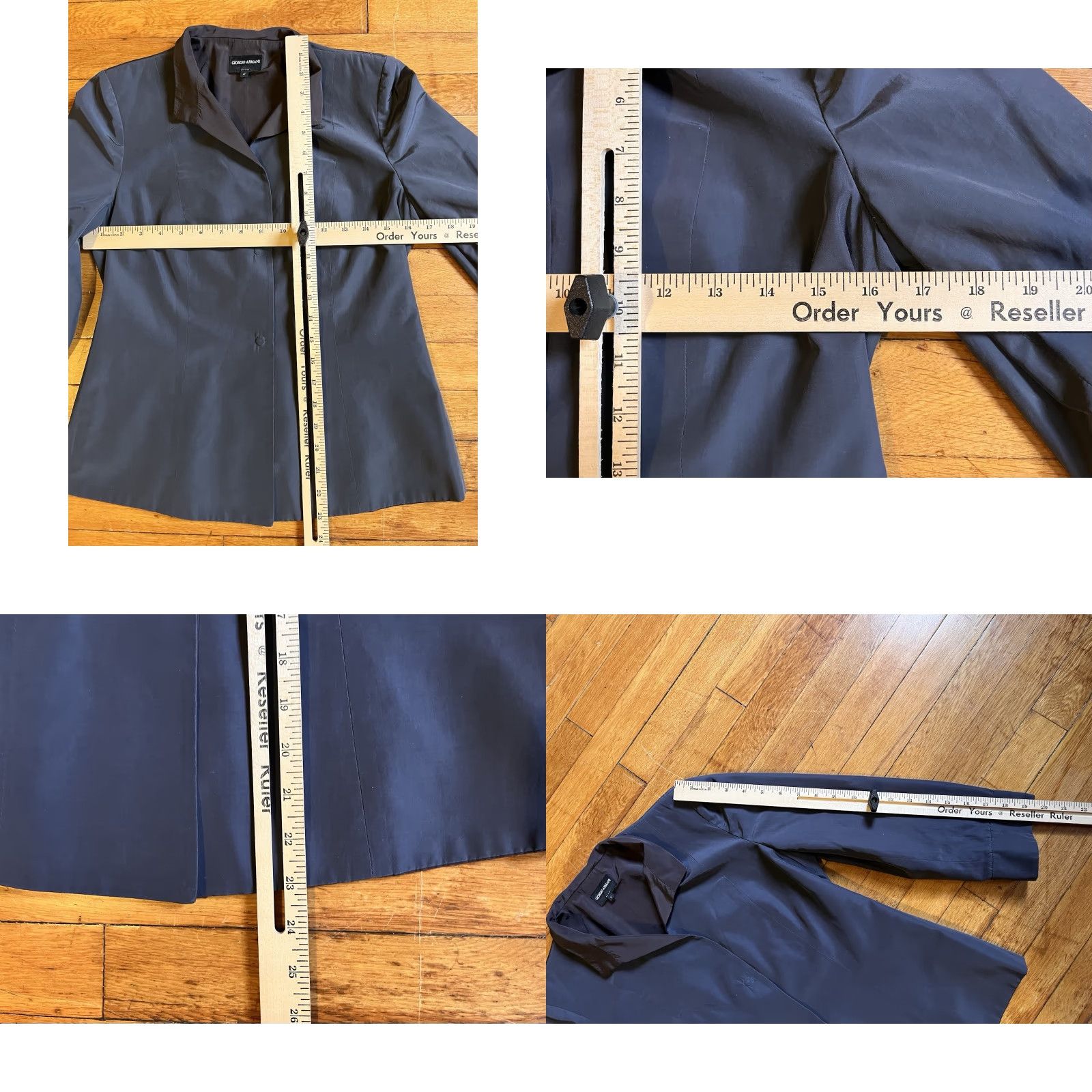 Giorgio Armani Giorgio Armani Blazer Women’s 42 Blue Blazer Solid One-Button Jacket Short Sleeve Italy Vintage No Size M / US 6-8 / IT 42-44 - 8 Thumbnail