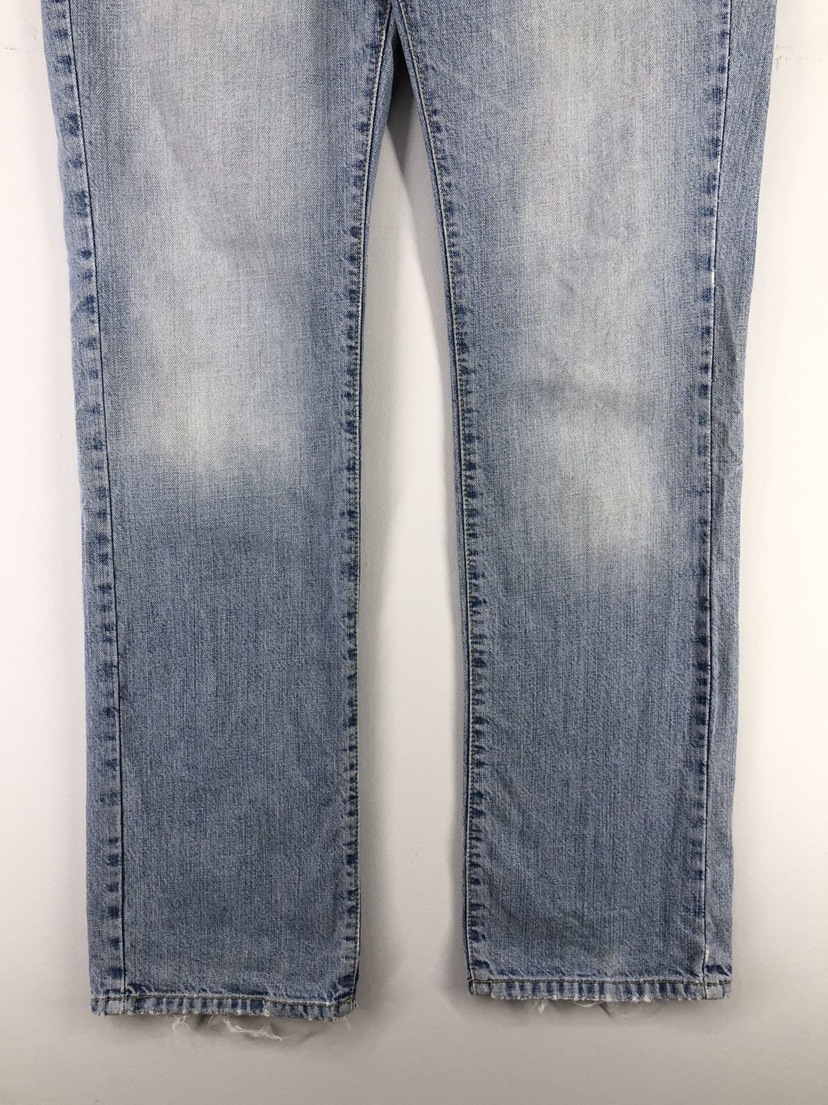 Zara Zara Regular Fit Skull Distressed Faded Blue Jeans Size US 34 / EU 50 - 10 Thumbnail