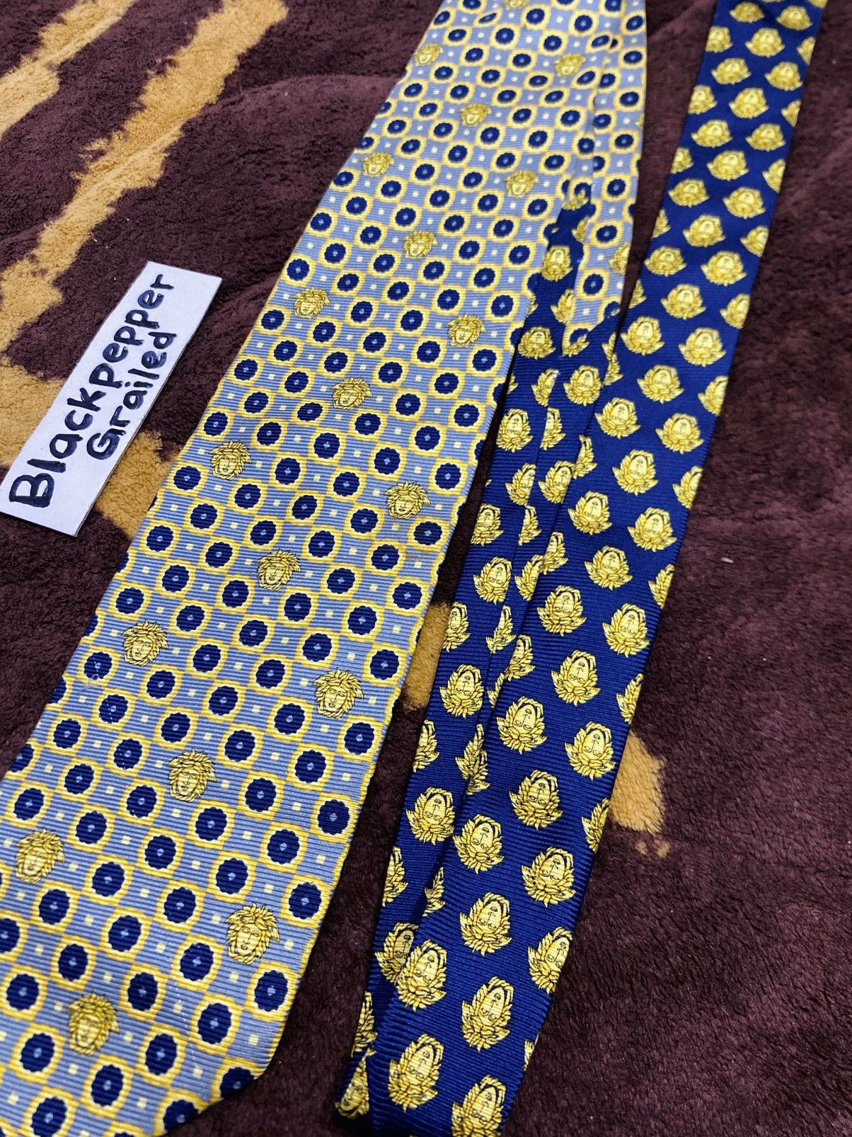 Versace Gianni Versace Medusa Logo Silk Tie Luxury Italy Size ONE SIZE - 2 Thumbnail