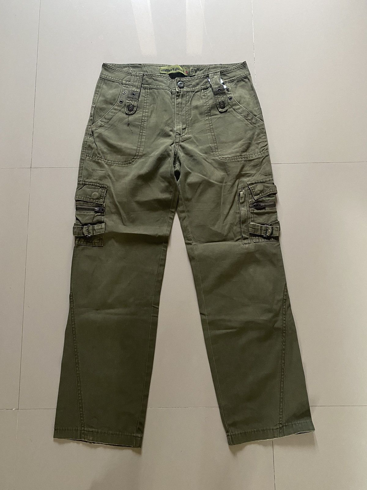 General Research Vintage Japanese Tactical Multi Pocket Pants Green Size US 31 - 2 Thumbnail
