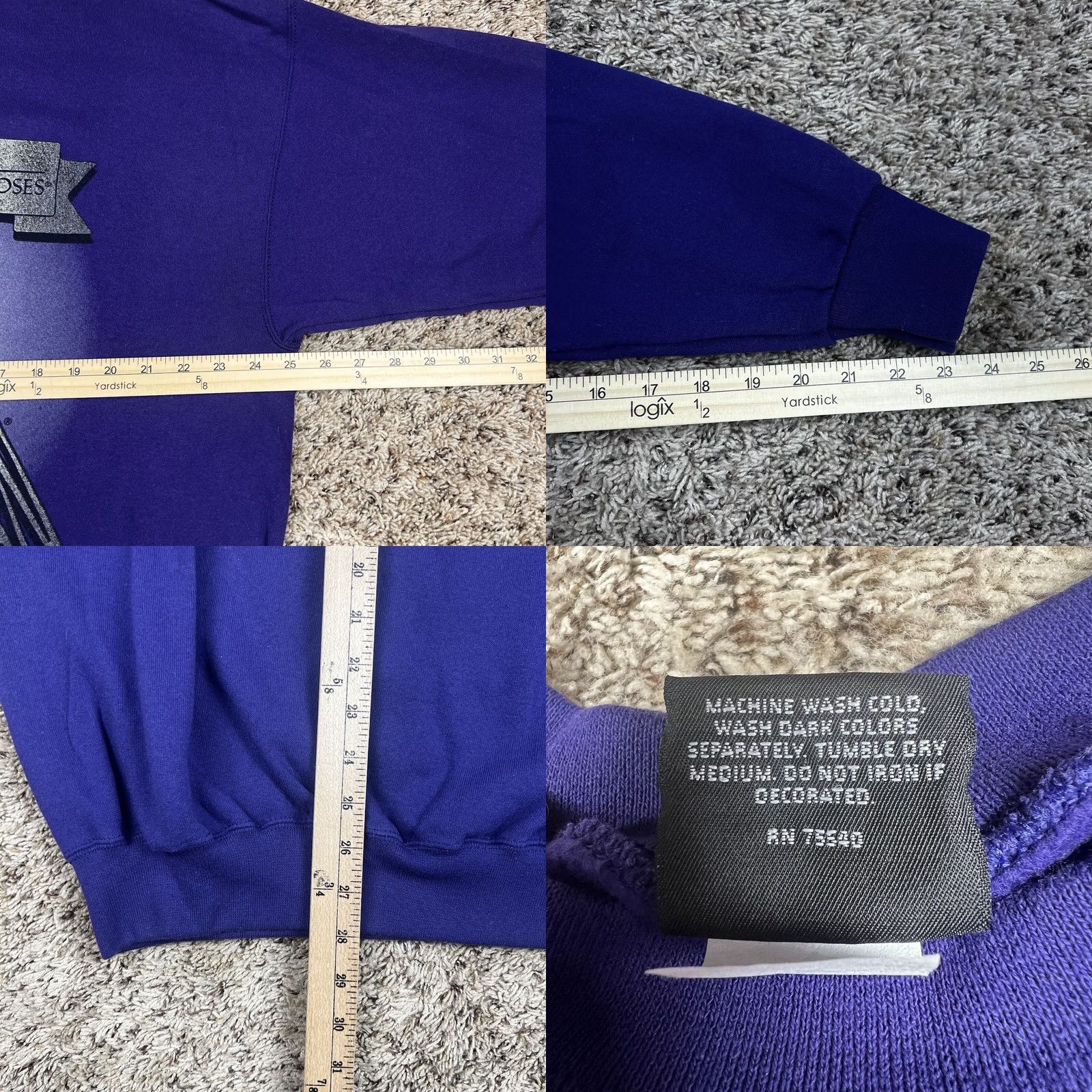 Vintage VINTAGE Northwestern Wildcats Crewneck Sweatshirt XL Purple 90s Rose Bowl, Pasadena, Logo, Graphic Print, Heavyweight, Pullover, Unisex Adults Size US XL / EU 56 / 4 - 8 Thumbnail