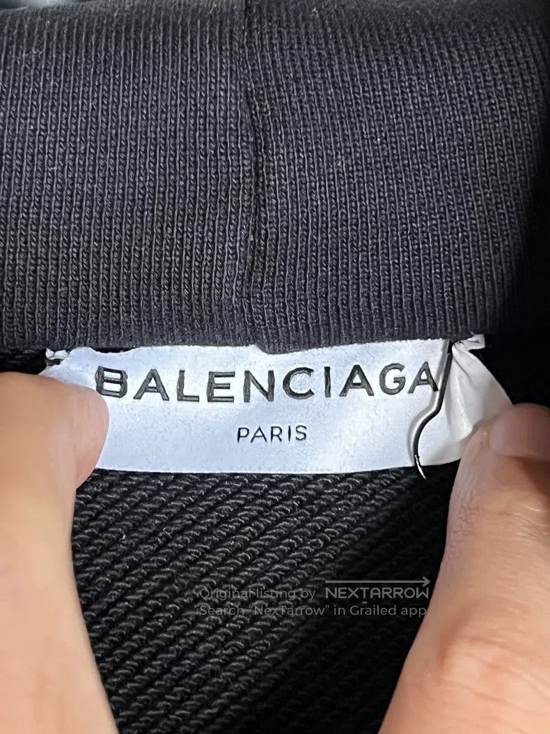 Balenciaga Balenciaga Black and Pink Wheat Spike Logo Letter Hoodie Size US L / EU 52-54 / 3 - 4 Thumbnail