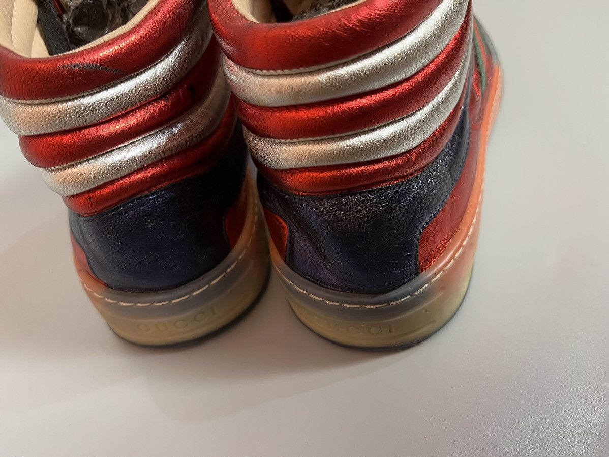 Gucci Gucci metallic web high top sneaker Size US 7 / EU 40 - 3 Thumbnail
