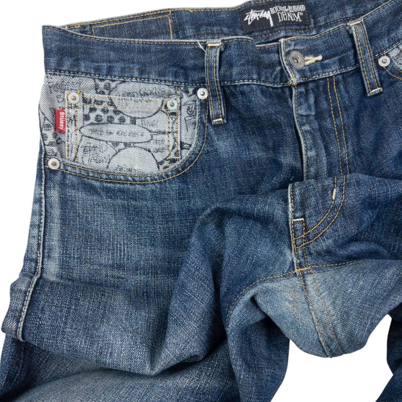 Stussy Vintage 2000s Stussy Speech Bubble Denim Jeans Size W34 Size US 34 / EU 50 - 5 Thumbnail