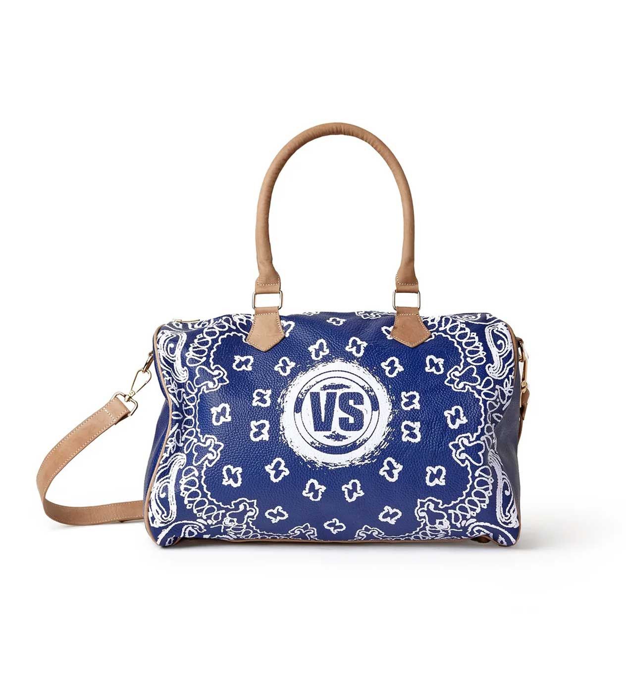 Vale Forever Leather Duffle Bag Navy Size ONE SIZE - 1 Thumbnail