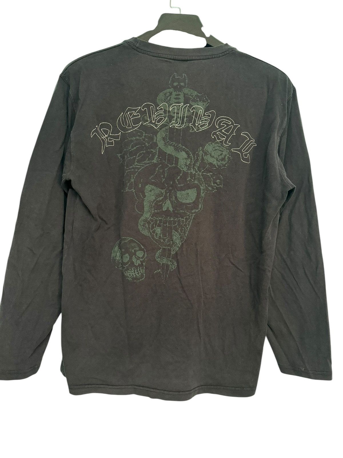 If Six Was Nine 💥 PUNK GOTH DESIGN SKULL DAGGER PRINTED VERY RARE SUNFADED Size US L / EU 52-54 / 3 - 1 Thumbnail
