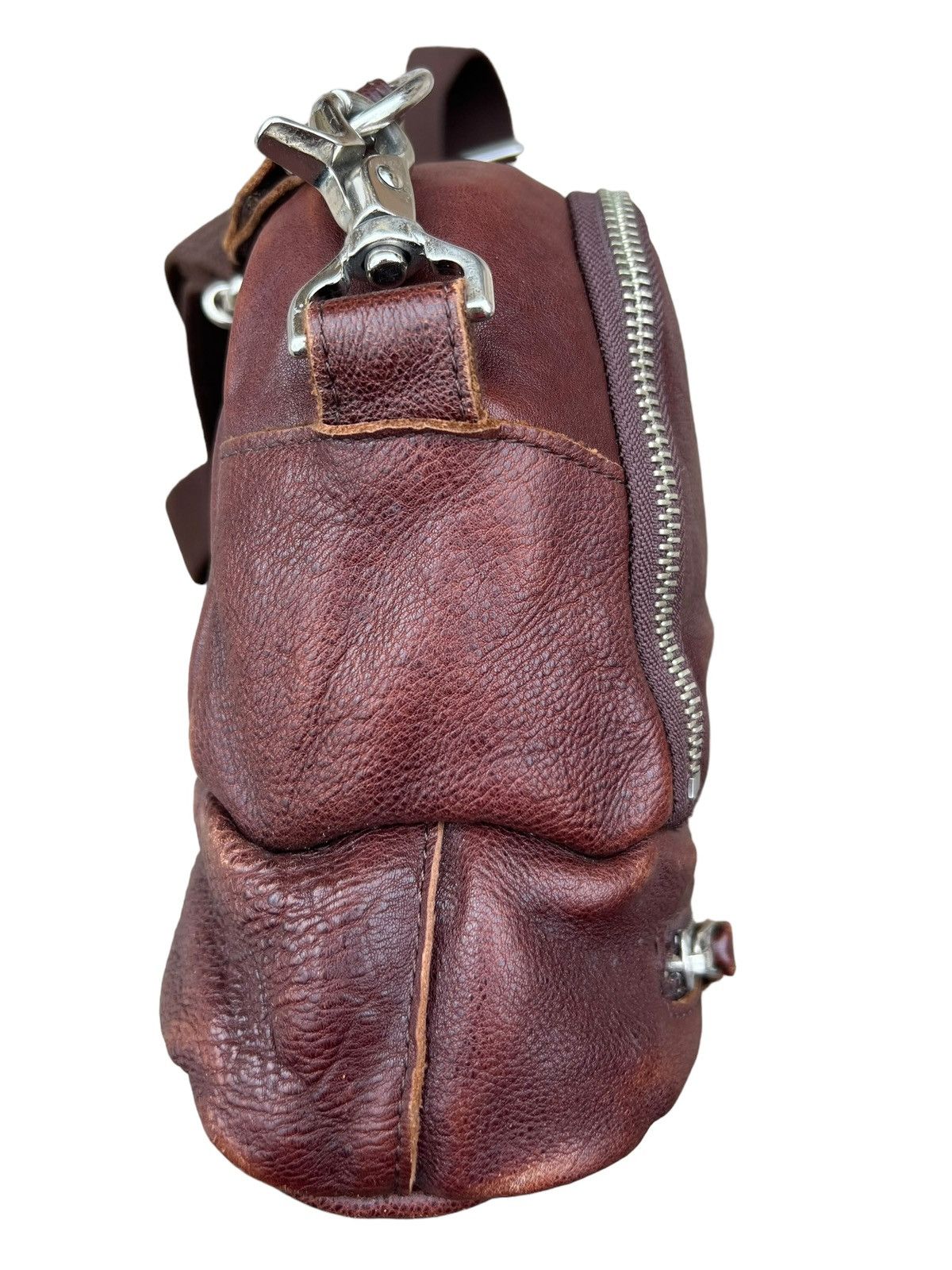 Japanese Brand Vintage Butler Verner Sails Patina Leather Bag 2 Compartment Size ONE SIZE - 12 Thumbnail