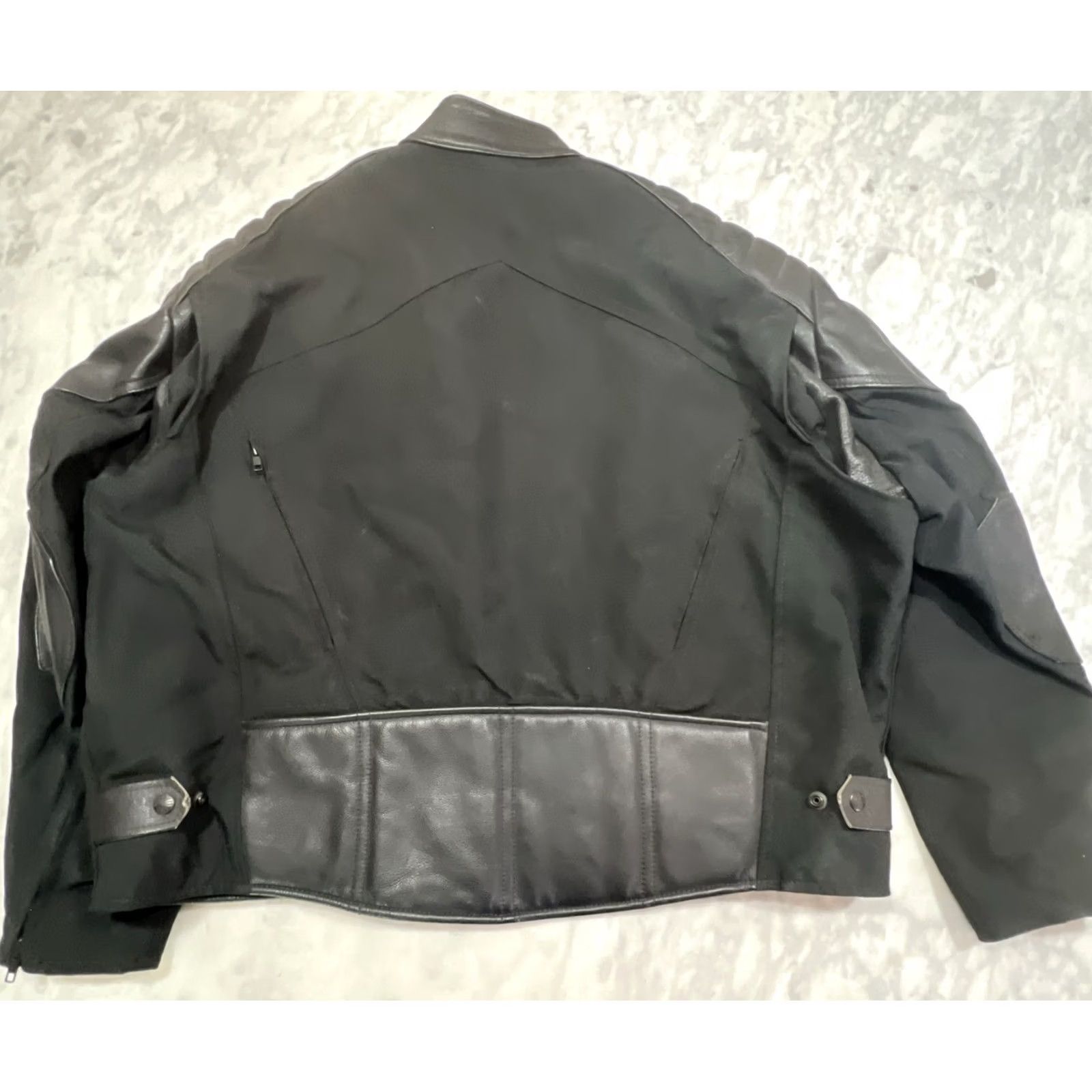 Vintage Fox Creek Leather Canvas Motorcycle Jacket Men 54 Black Zip Lined Made USA Size US L / EU 52-54 / 3 - 6 Thumbnail