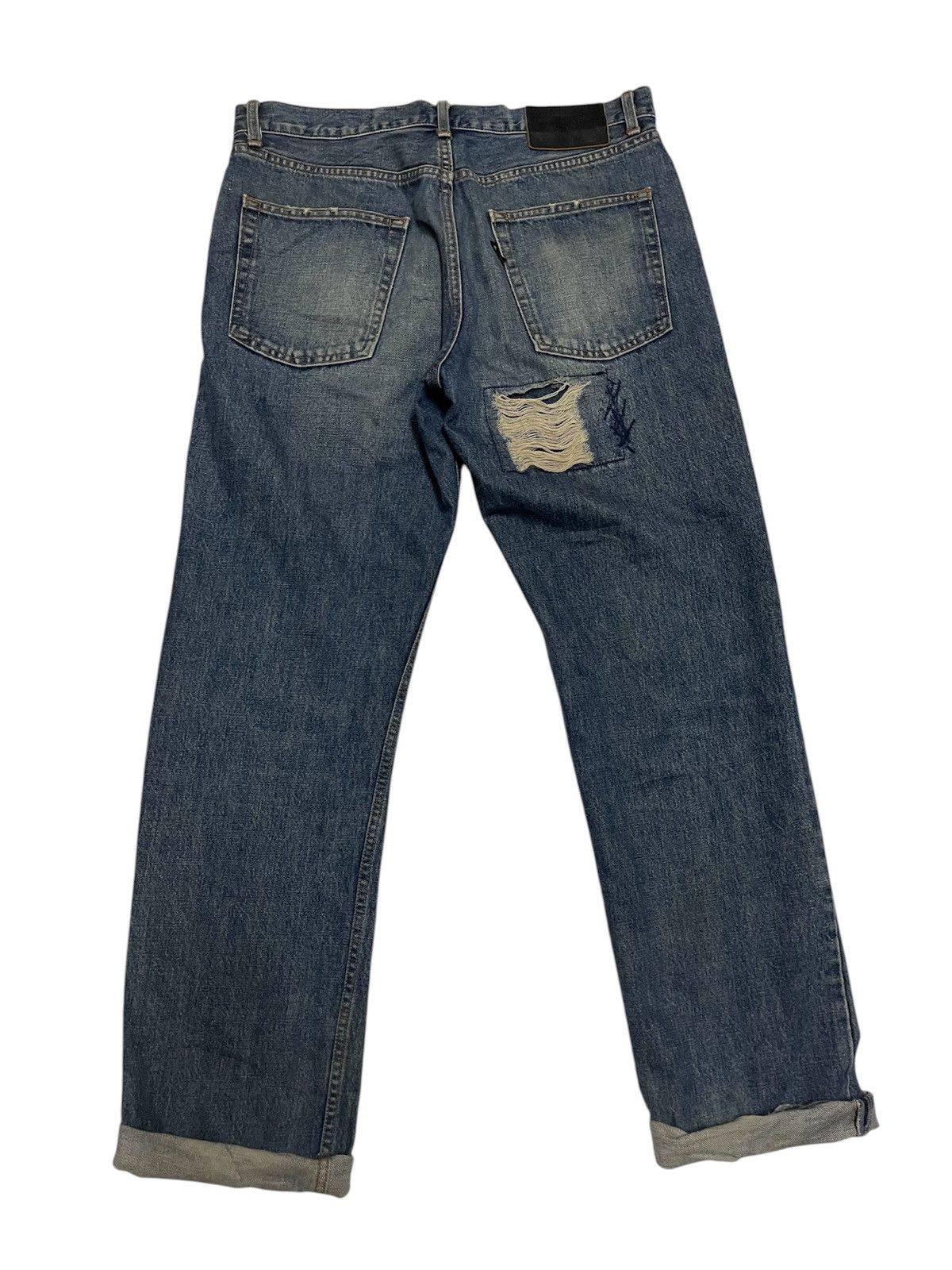 Beams Plus ❌ON SALE❌ BEAMS PATCHWORK DISTRESSED DIRTY JEANS Size US 34 / EU 50 - 2 Thumbnail