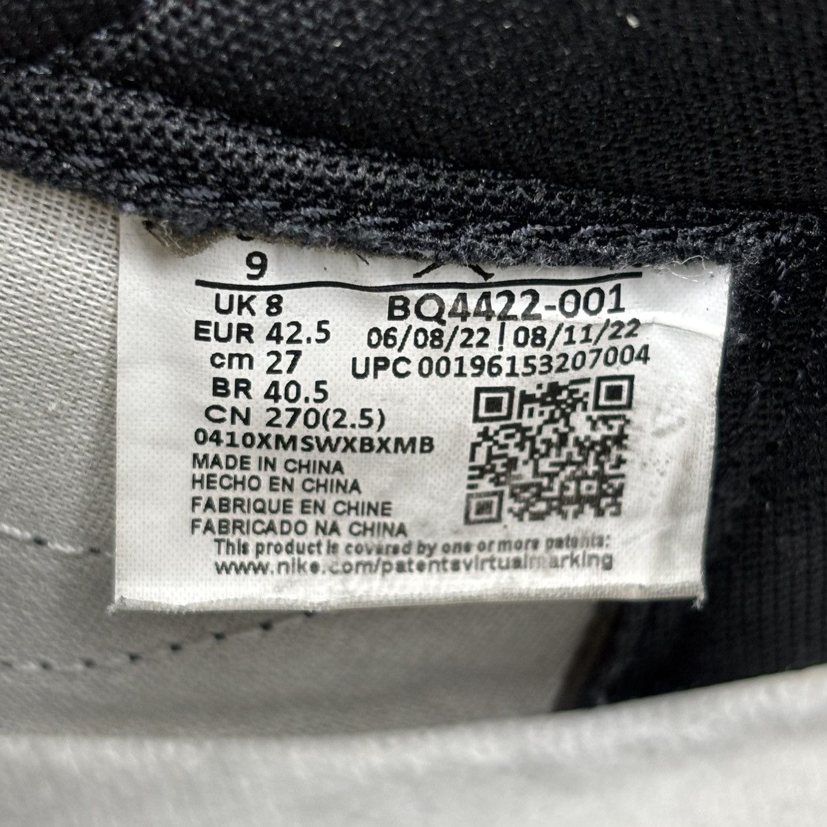 Jordan Brand Size 9 - Jordan 1 Retro '85 OG High Black White CLEAN W/BOX Size US 9 / EU 42 - 7 Thumbnail