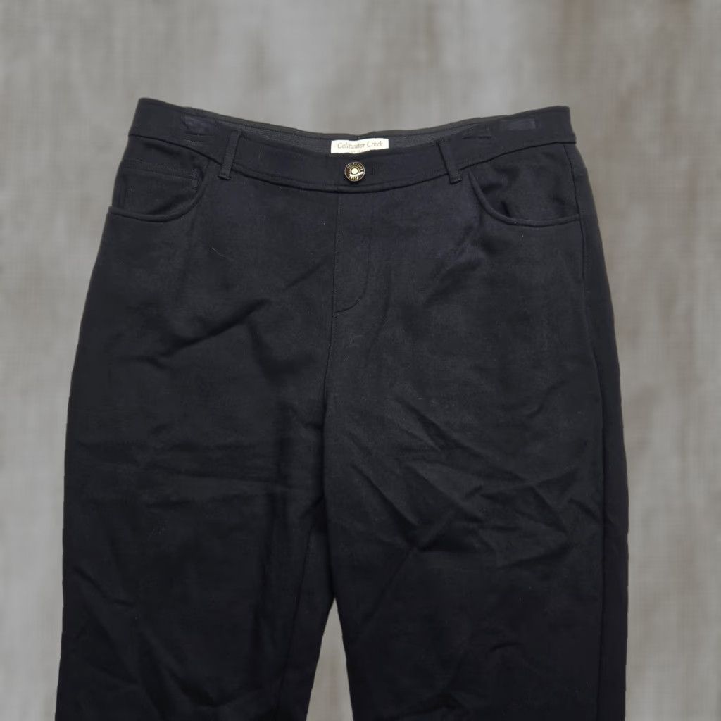 Coldwater Creek Coldwater Creek Pants Dress Solid Black Stretch Wide-Leg PL Petite 14 Womens Mens? Size 36" / US 14 / IT 50 - 1 Thumbnail
