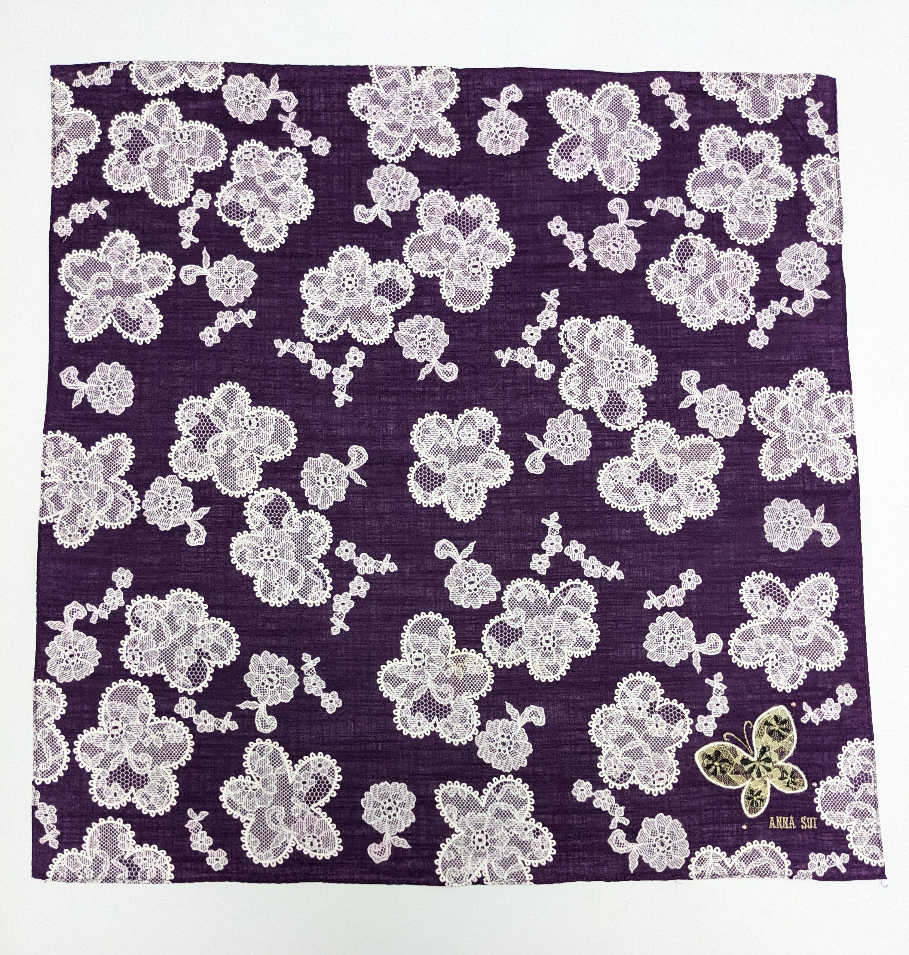 Anna Sui ANNA SUI SIGNATURE LACE BUTTERFLY HANDKERCHIEF Size ONE SIZE - 3 Thumbnail