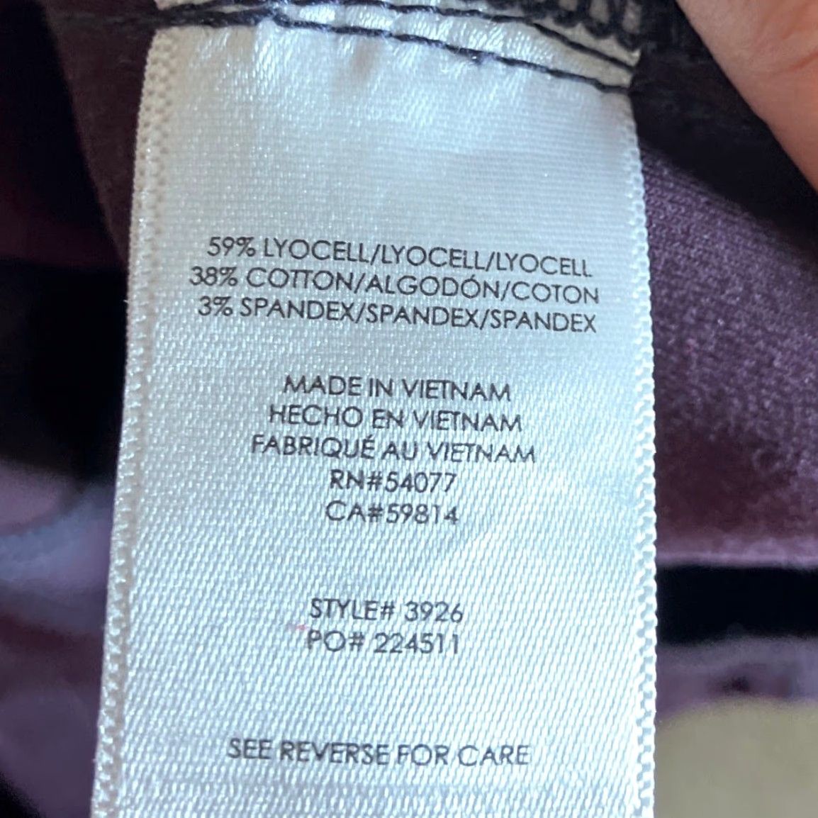 Vintage CAbi The Carpenter Cargo Utility Pants Women 2 Plum Ankle Mid Rise Cotton Spandex Lyocell Solid Size 26" / US 2 / IT 38 - 5 Thumbnail