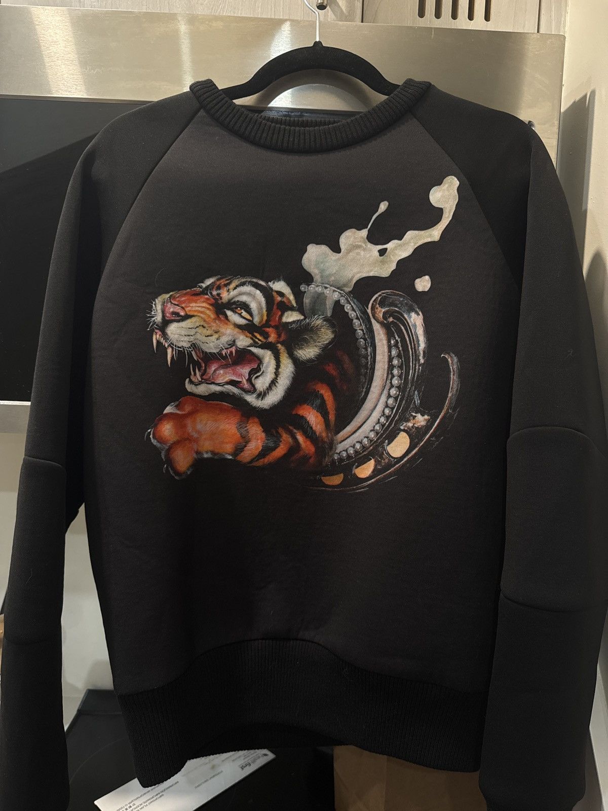 Juun.J Juun.J Neoprene Tiger Graphic Sweatshirt (Archive FW14/15) Size US S / EU 44-46 / 1 - 1 Preview