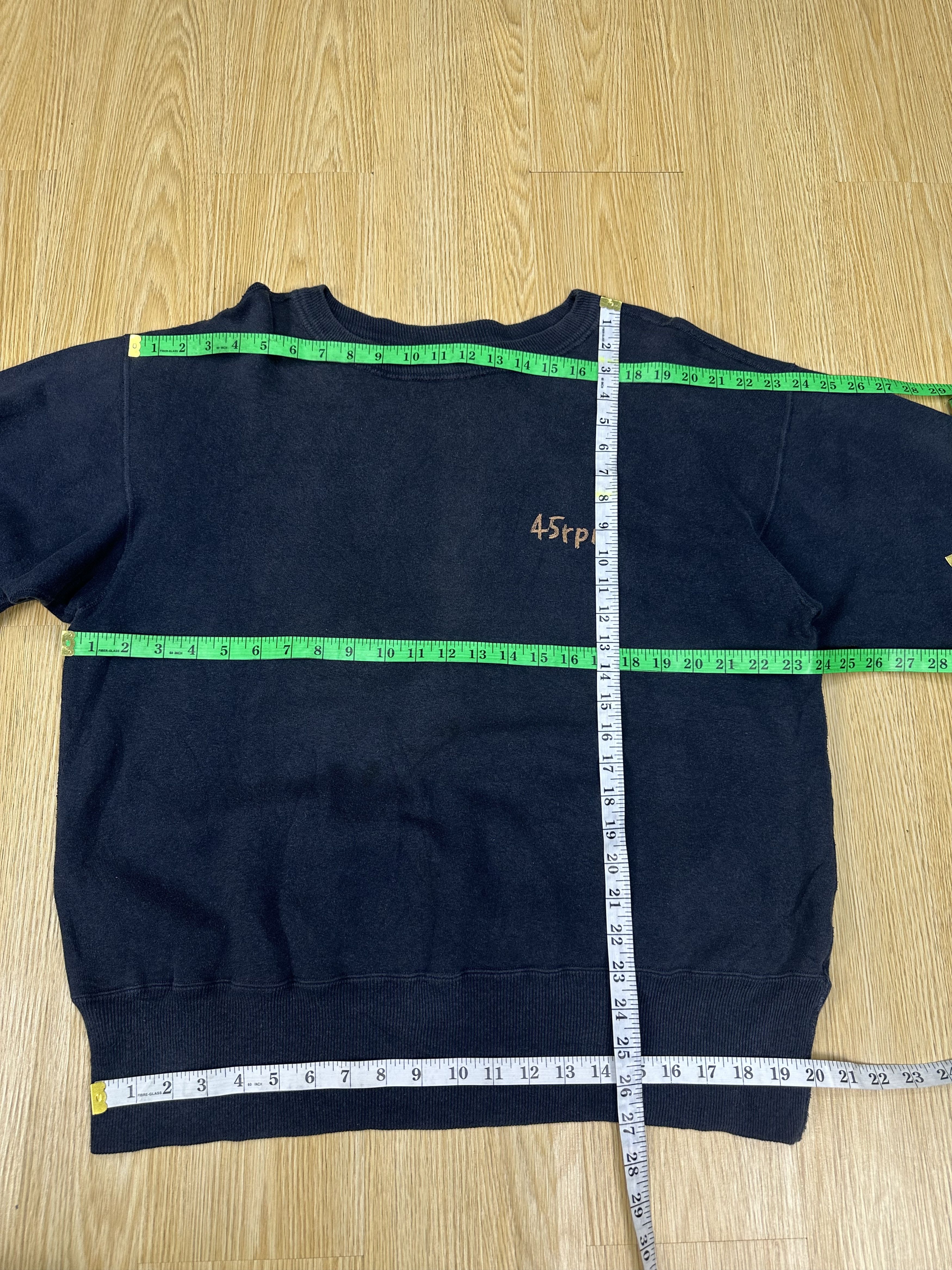 45rpm 90s 45rpm Baggy Faded Vintage Sweatshirt Z213 Size US L / EU 52-54 / 3 - 7 Thumbnail