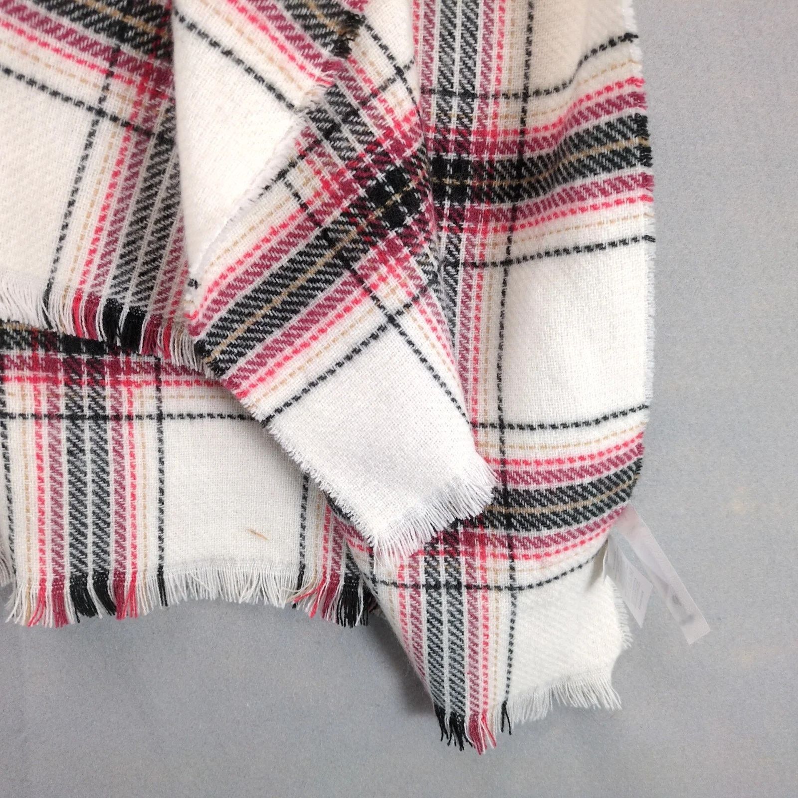 Loft Loft Soft Knit Plaid Poncho Cape Sweater Women's M/L Fringe Size L / US 10 / IT 46 - 8 Thumbnail