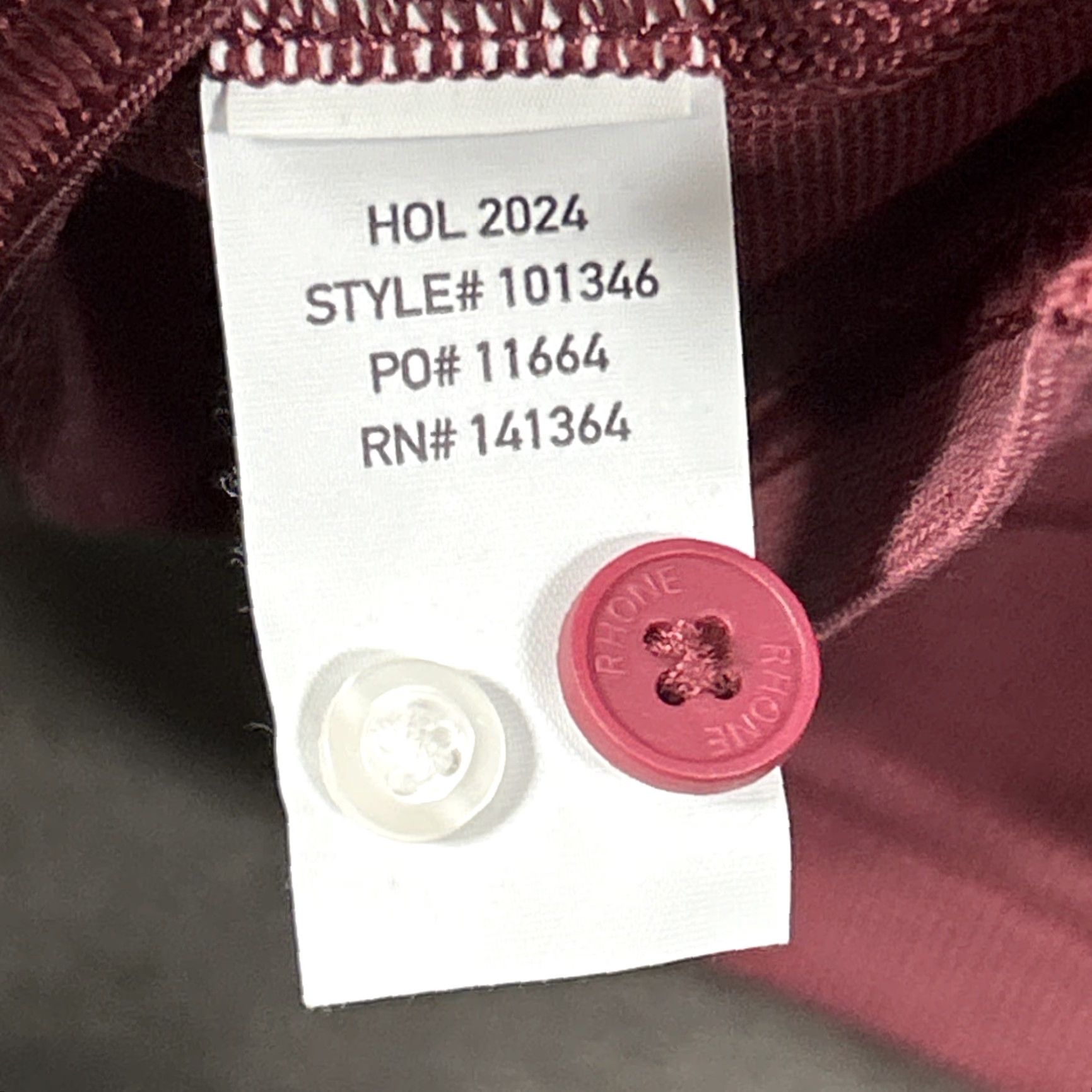 Rhone Rhone Polo Shirt Men 2XL Red Maroon Stretch Performance Golf Activewear Casual Shirt Polo Collar Spread Logo Size US XXL / EU 58 / 5 - 7 Thumbnail