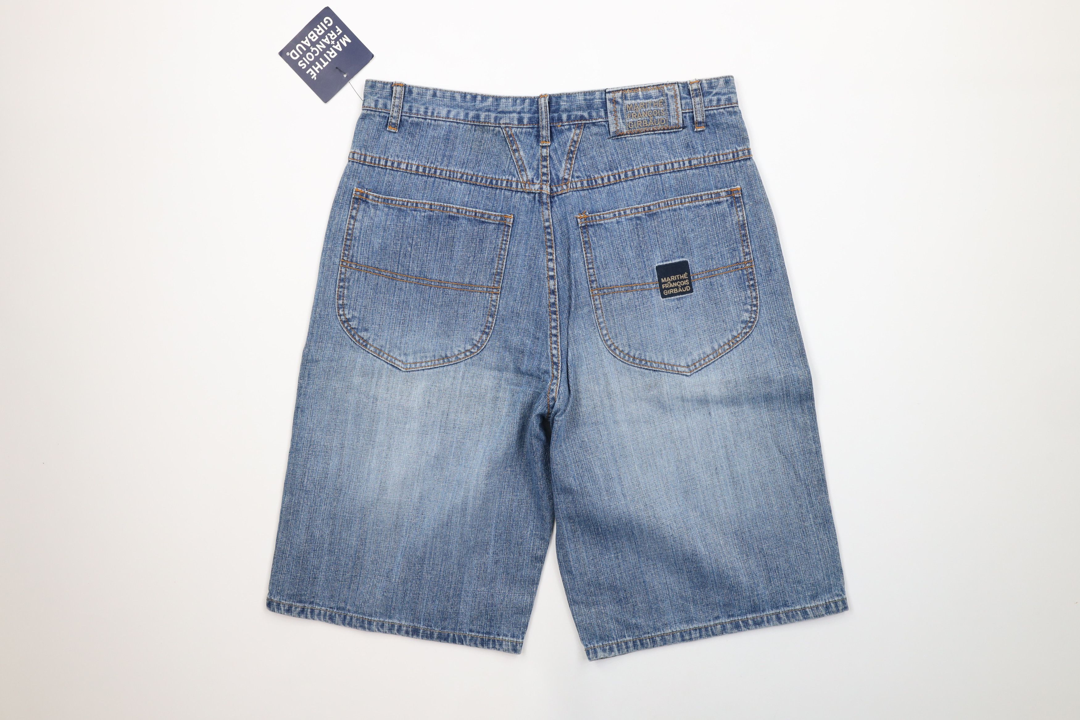 Marithe + Francois Girbaud × Vintage NOS Vintage 90s Marithe Francois Girbaud Denim Shorts Blue Size US 33 - 7 Thumbnail