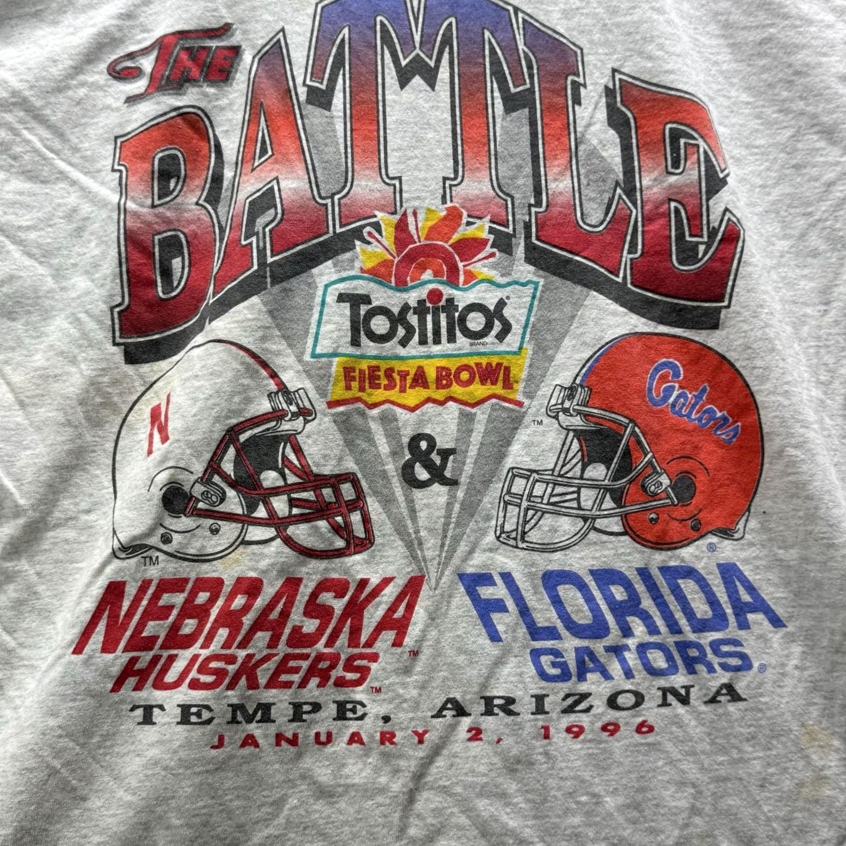 Vintage VINTAGE Tostitos Shirt Mens L Gray Fiesta Bowl Nebraska Huskers Florida 90s y2k Size US L / EU 52-54 / 3 - 3 Thumbnail