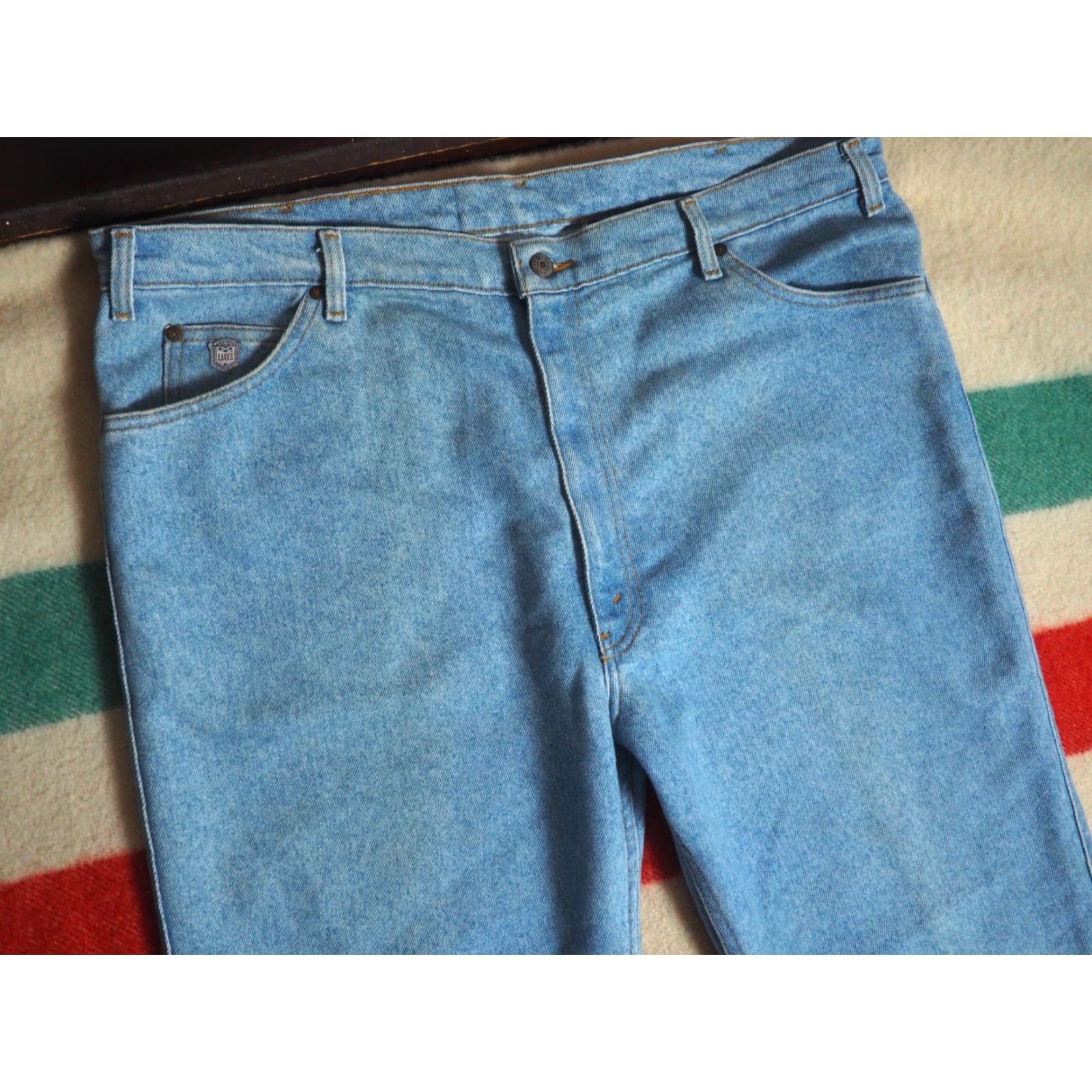 Levi's VTG Levi's Silver Medal Light Wash Denim Jeans 42x31 Mens Relaxed Straight 90s Blue Cotton Bag? Size US 42 / EU 58 - 3 Thumbnail