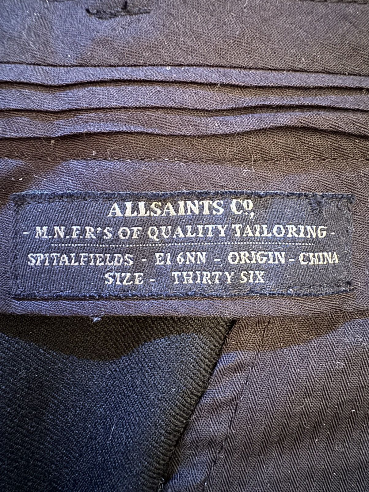 Allsaints Allsaints Black 100% Wool Trousers Size US 36 / EU 52 - 7 Thumbnail