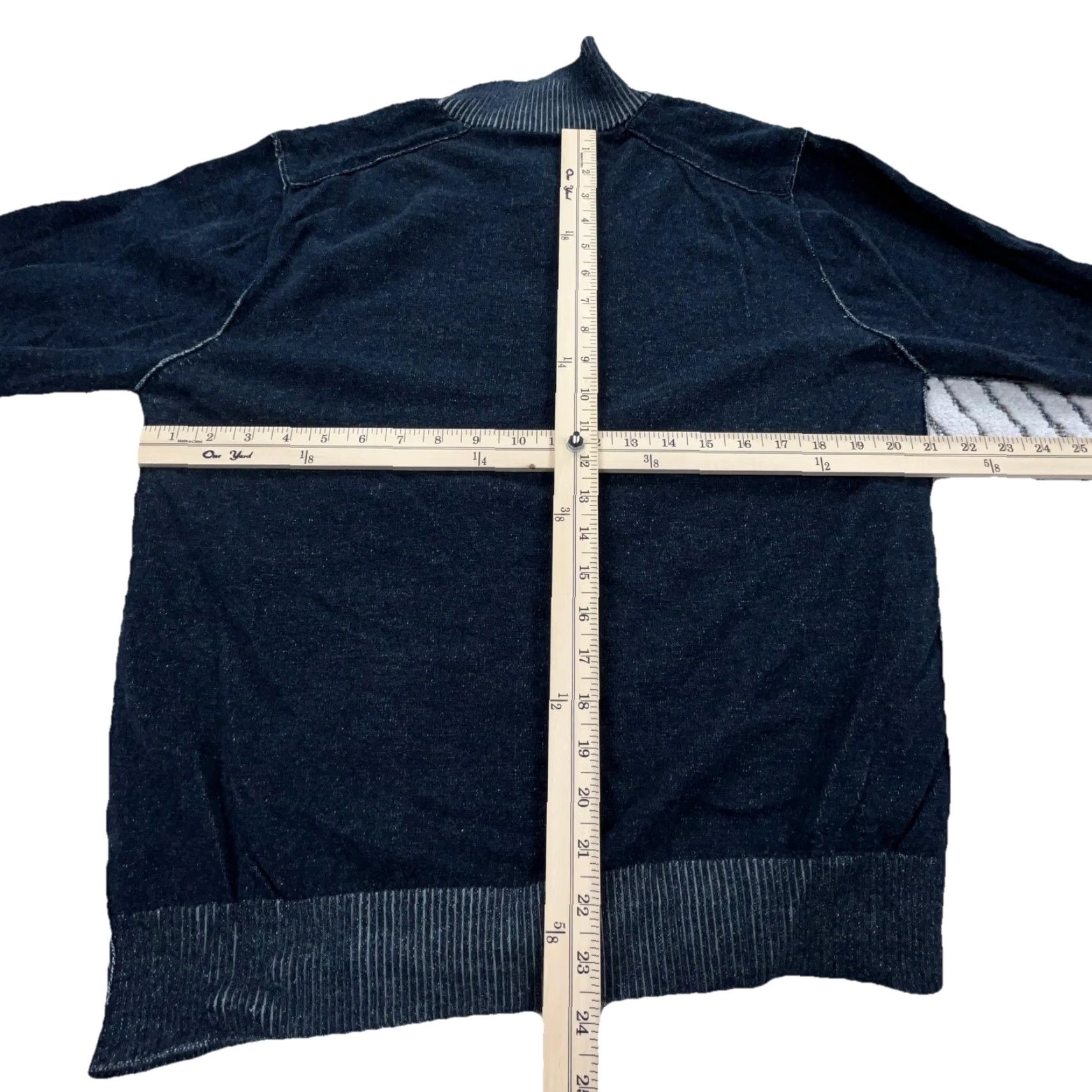 BKE BKE Sweater Men L Black Gray Mock Neck Zip Heavy Knit Henley Casual Classic Size US L / EU 52-54 / 3 - 6 Thumbnail