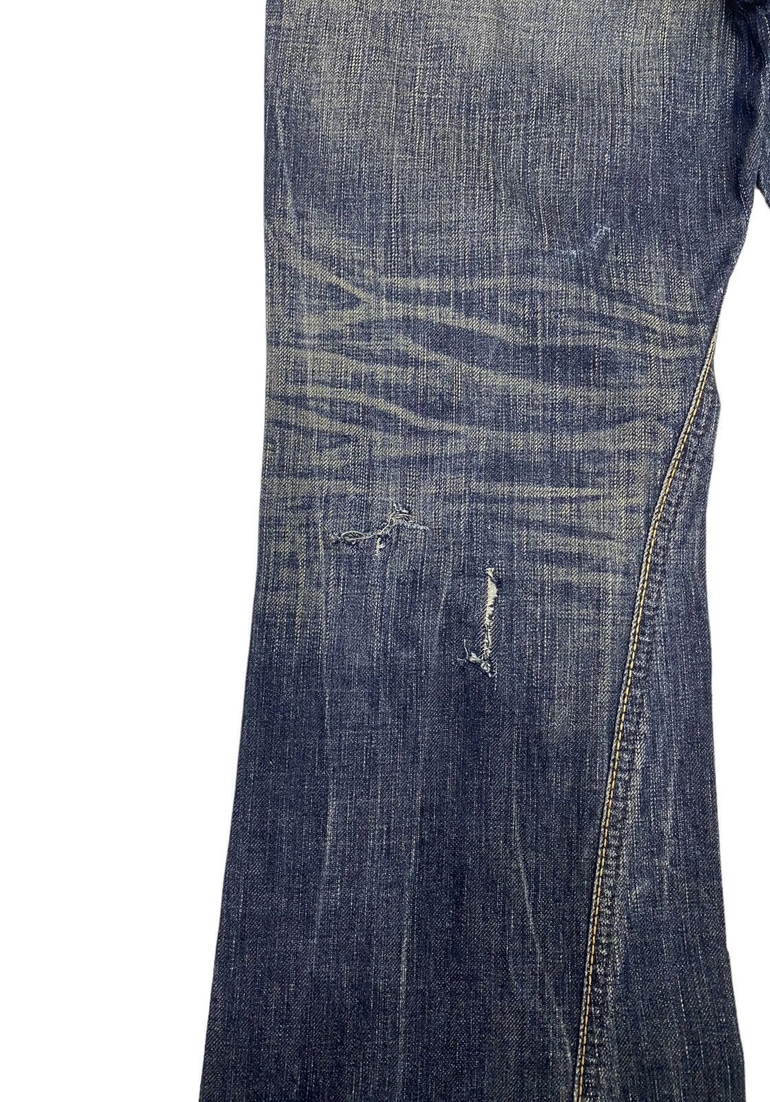Edwin FLARED🔥EDWIN 503 BLUE TRIP DISTRESSED FLARE DENIM JEANS Size US 31 - 8 Thumbnail