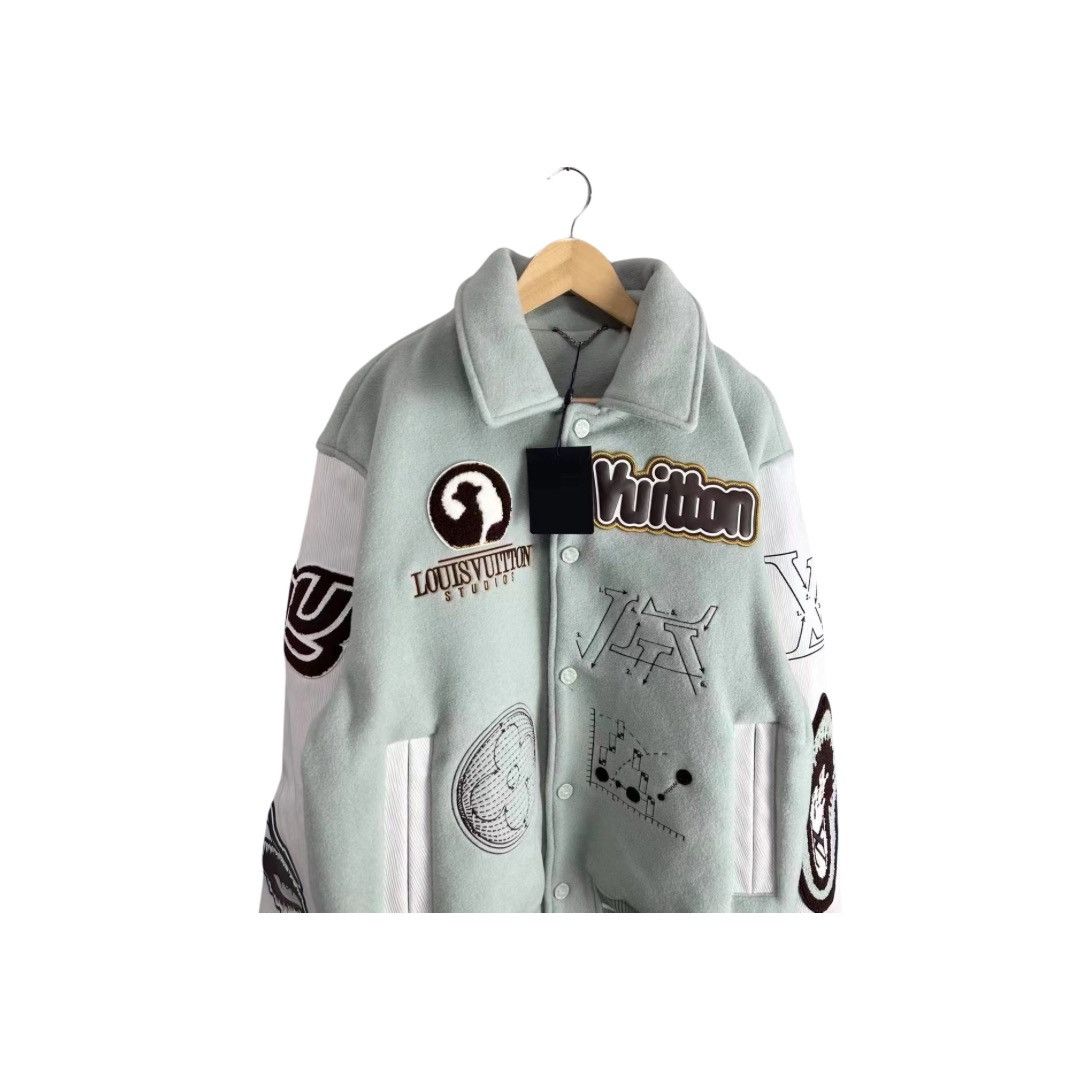 Louis Vuitton Louis Vuitton Varsity Leather Jacket | Grailed