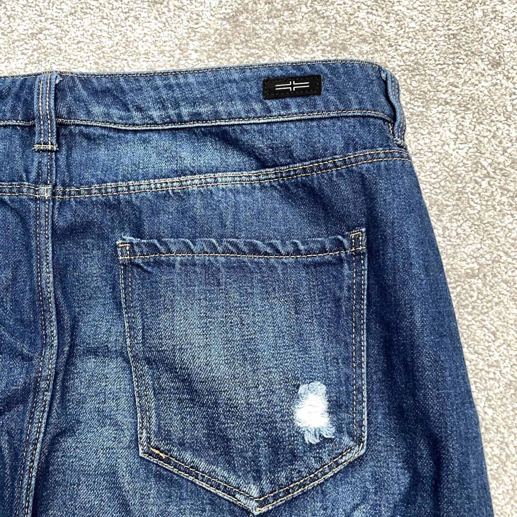 Denime Liverpool Denim Mini Skirt Womens 14/32 Blue Cotton Casual Streetwear Short Size 36" / US 14 / IT 50 - 6 Thumbnail