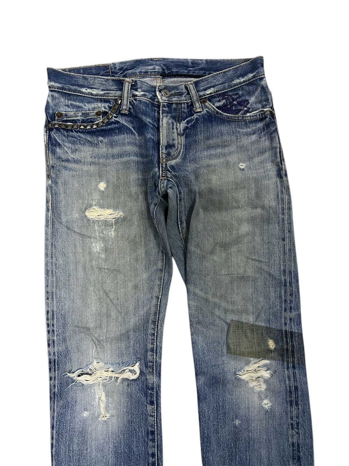 Designer × Hysteric Glamour HYSTERIC GLAMOUR DISTRESSED DENIM PANT Size US 28 / EU 44 - 3 Thumbnail