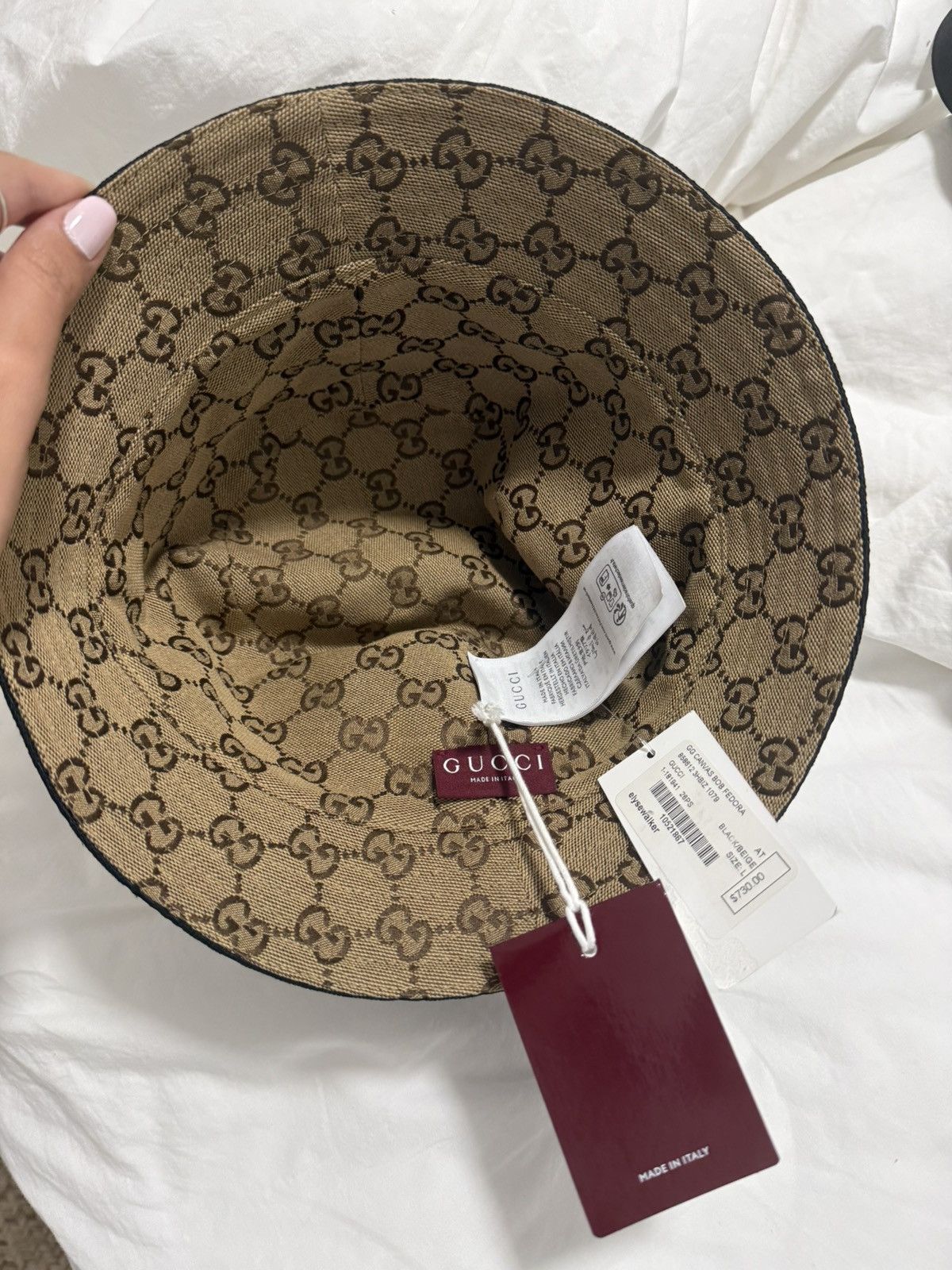 Gucci Gucci Reversible GG Canvas Bucket Hat Size ONE SIZE - 6 Thumbnail