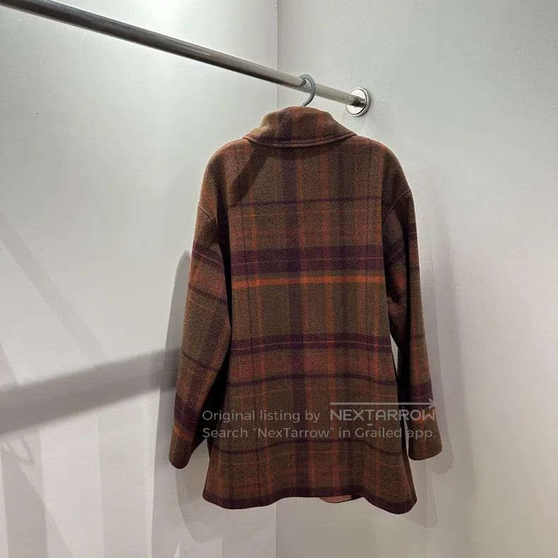Acne Studios Acne Studios Checkered wool coat with turned-down collar Size XXS / US 00 / IT 34 - 2 Thumbnail