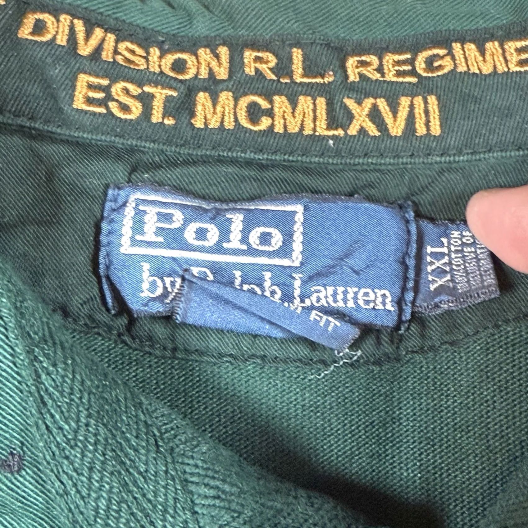 Ralph Lauren VTG Ralph Lauren Rugby Shirt Polo Mens 2XL Green Crest Stitch Polo Shirt Rugby Mens XL? Size US XXL / EU 58 / 5 - 4 Thumbnail
