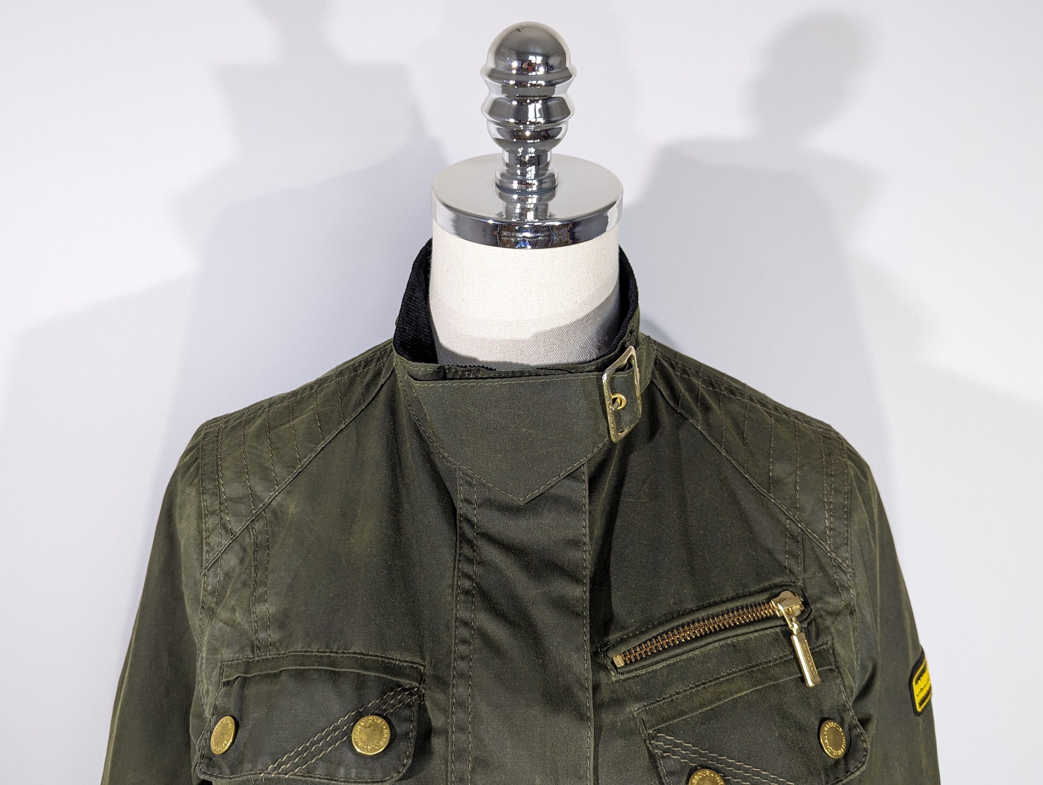 Barbour BARBOUR INTERNATIONAL LEADER WAX Jacket Motorcycle Clothing Size S / US 4 / IT 40 - 24 Thumbnail