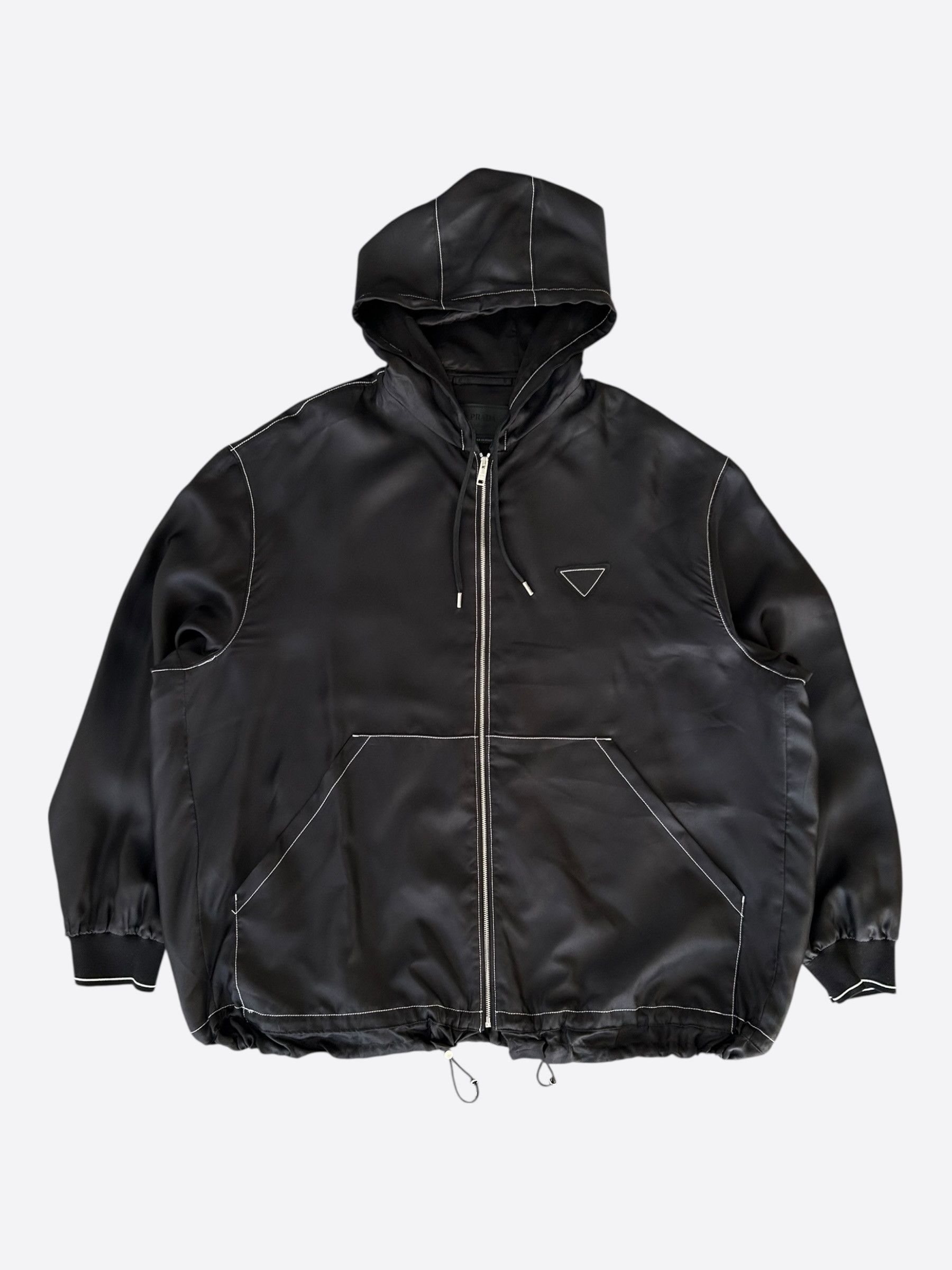 Prada Black & White Nylon Blouson Jacket